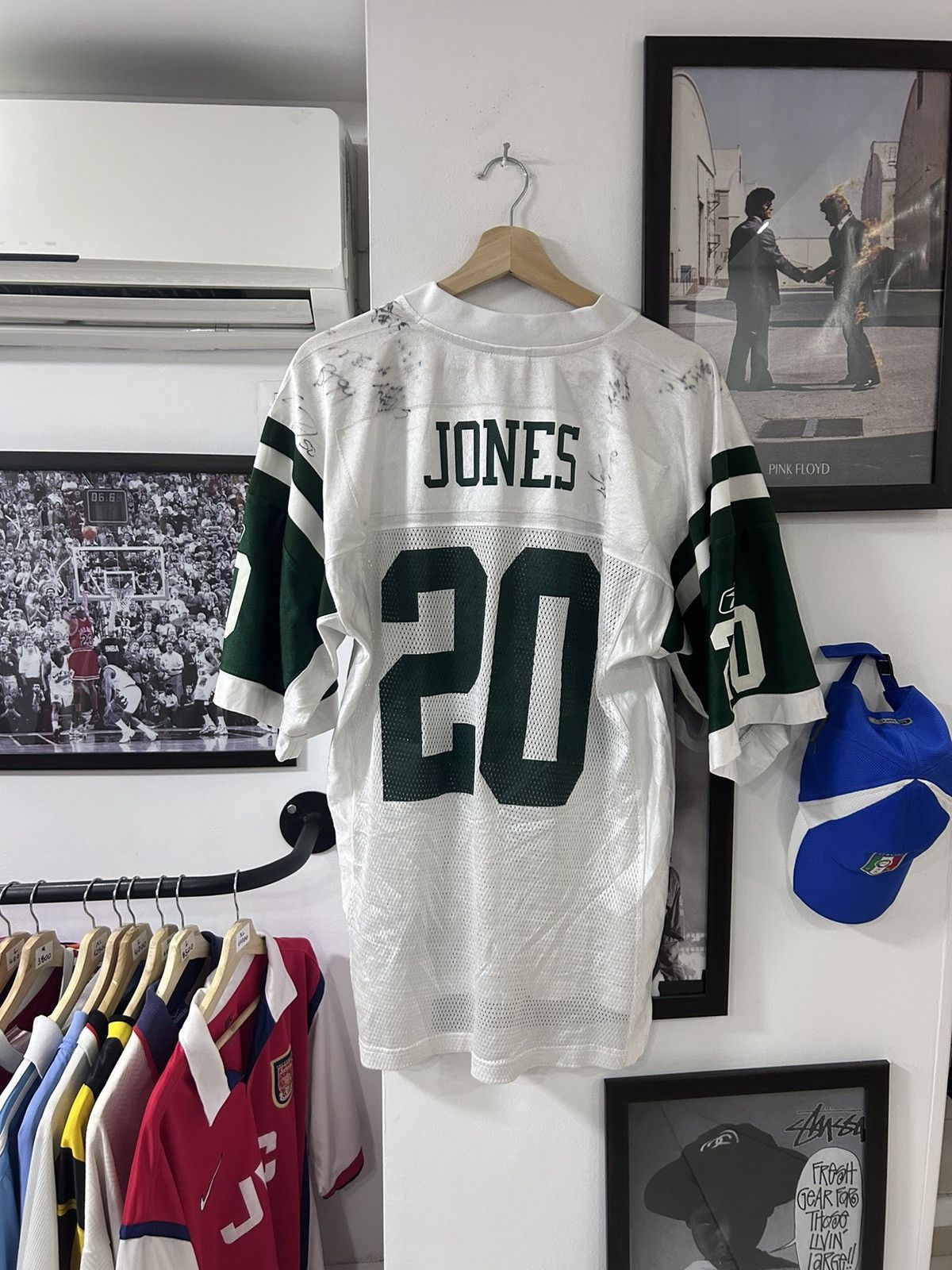 NFL × Vintage New York Jets Jones Full team signed jersey Size US L / EU 52-54 / 3 - 2 Thumbnail