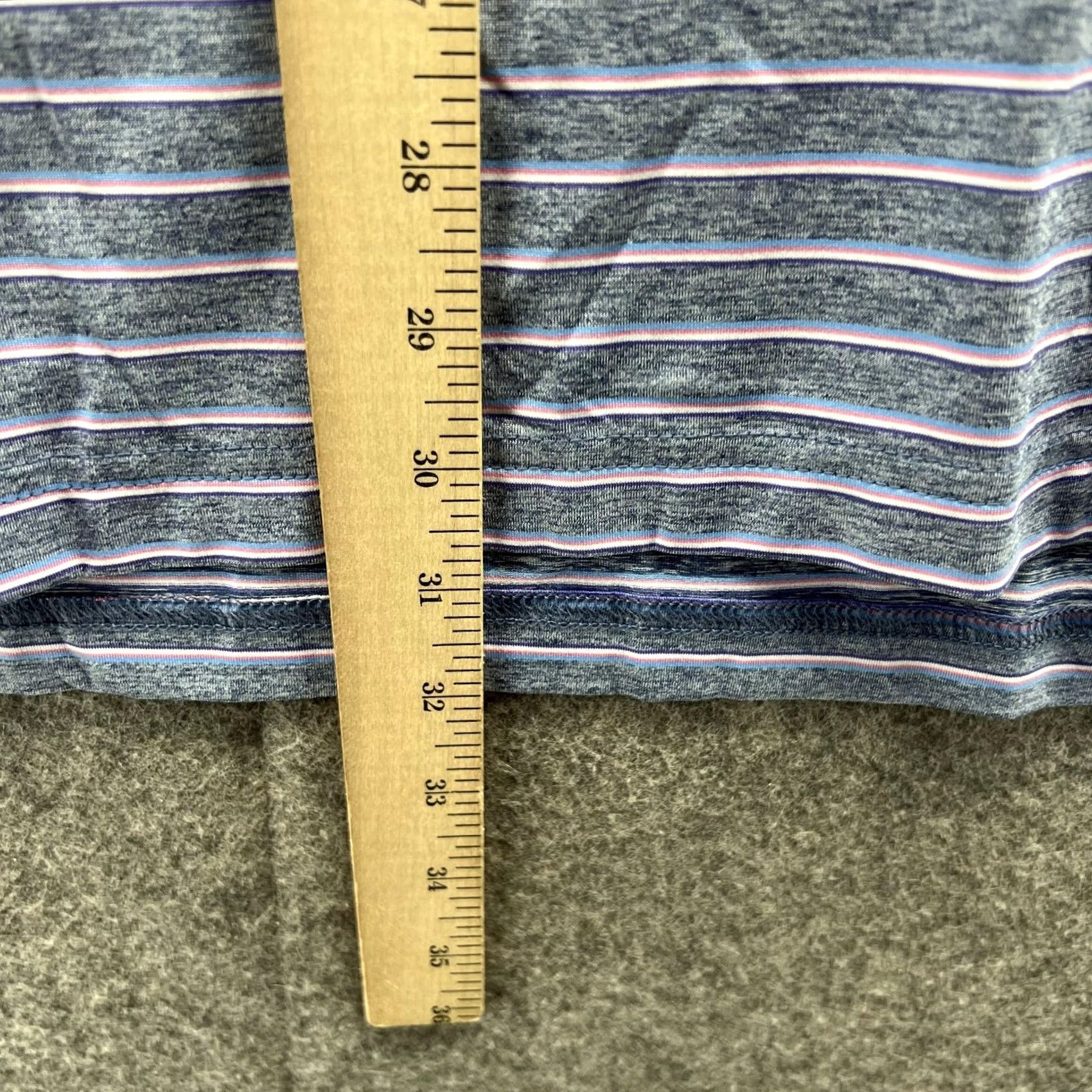 johnnie-O johnnie-O Polo Shirt Men XL Gray Striped Casual Polyester Logo Golf Stretch Shirt Size US XL / EU 56 / 4 - 6 Thumbnail