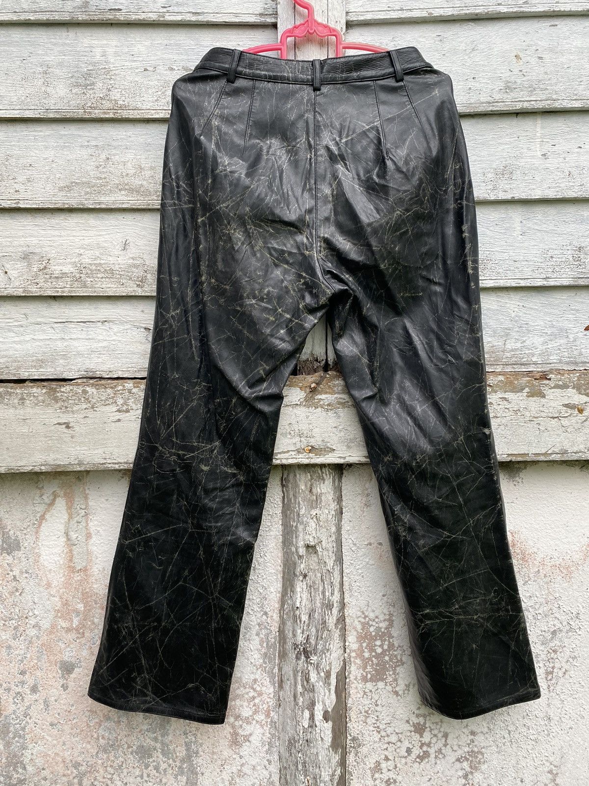 Designer Norma Kamali Bell Bottom Resin Coating Pant Size US 27 - 3 Thumbnail