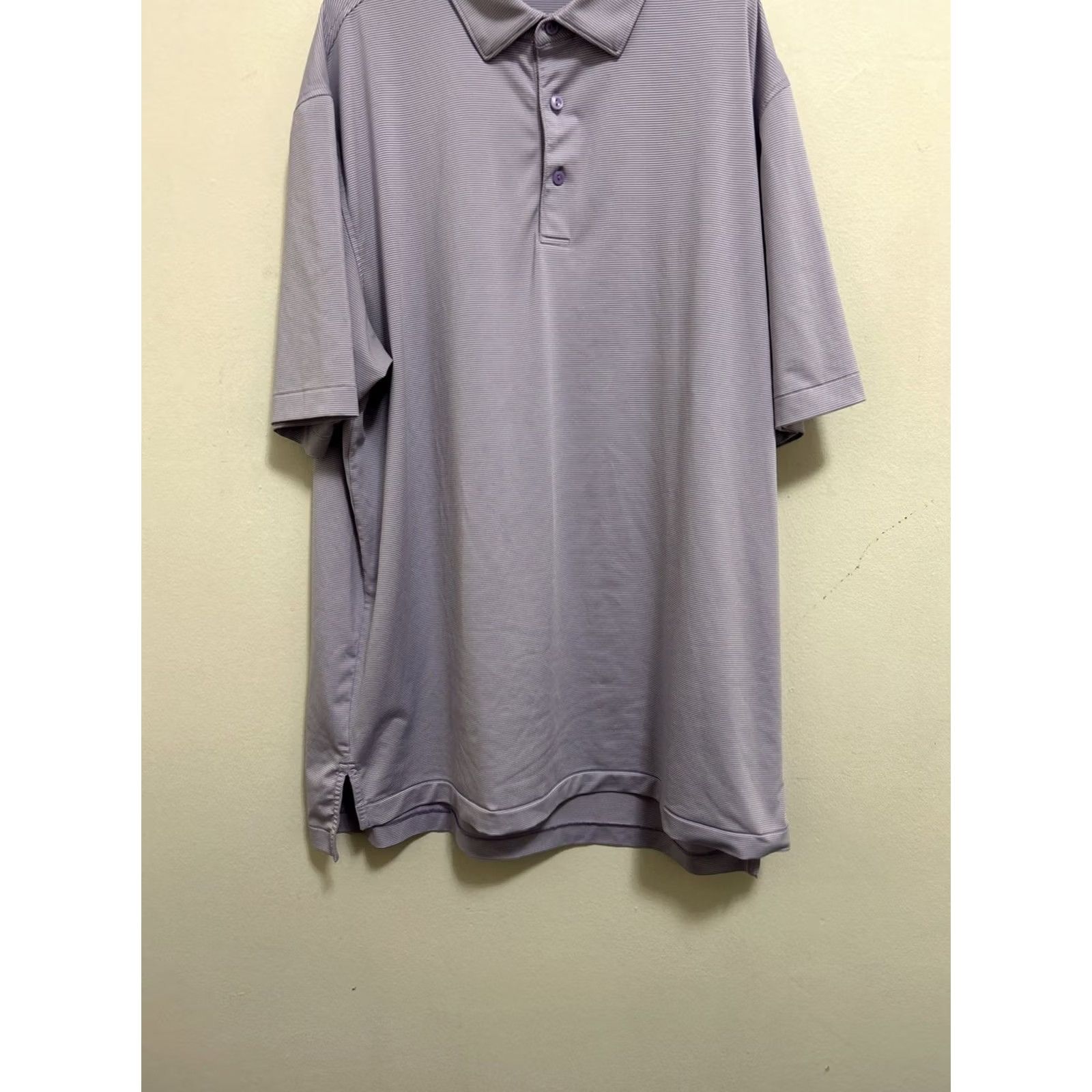 Peter Millar Peter Millar Summer Comfort Polo Shirt Mens XL Purple White Striped Golf Shirt Size US XL / EU 56 / 4 - 3 Thumbnail