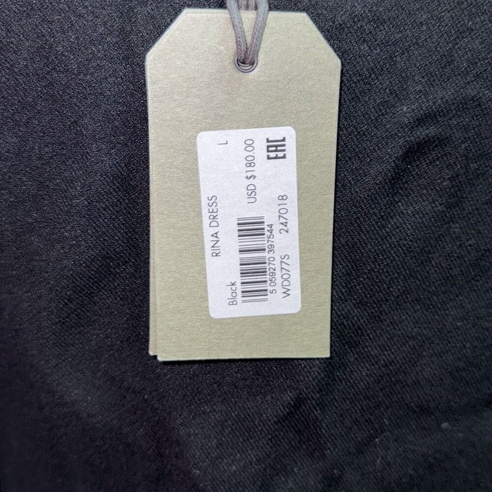 Allsaints All Saints Black Rina Asymmetric Draped Dress | Sz L, NWT Size L / US 10 / IT 46 - 5 Thumbnail
