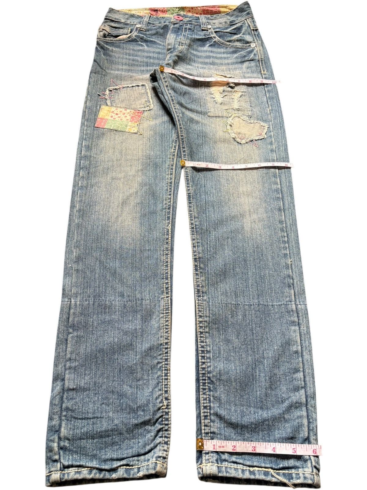 Dsquared2 Vintage Japanese Brand Patches Distressed Jeans Size 29" - 8 Thumbnail
