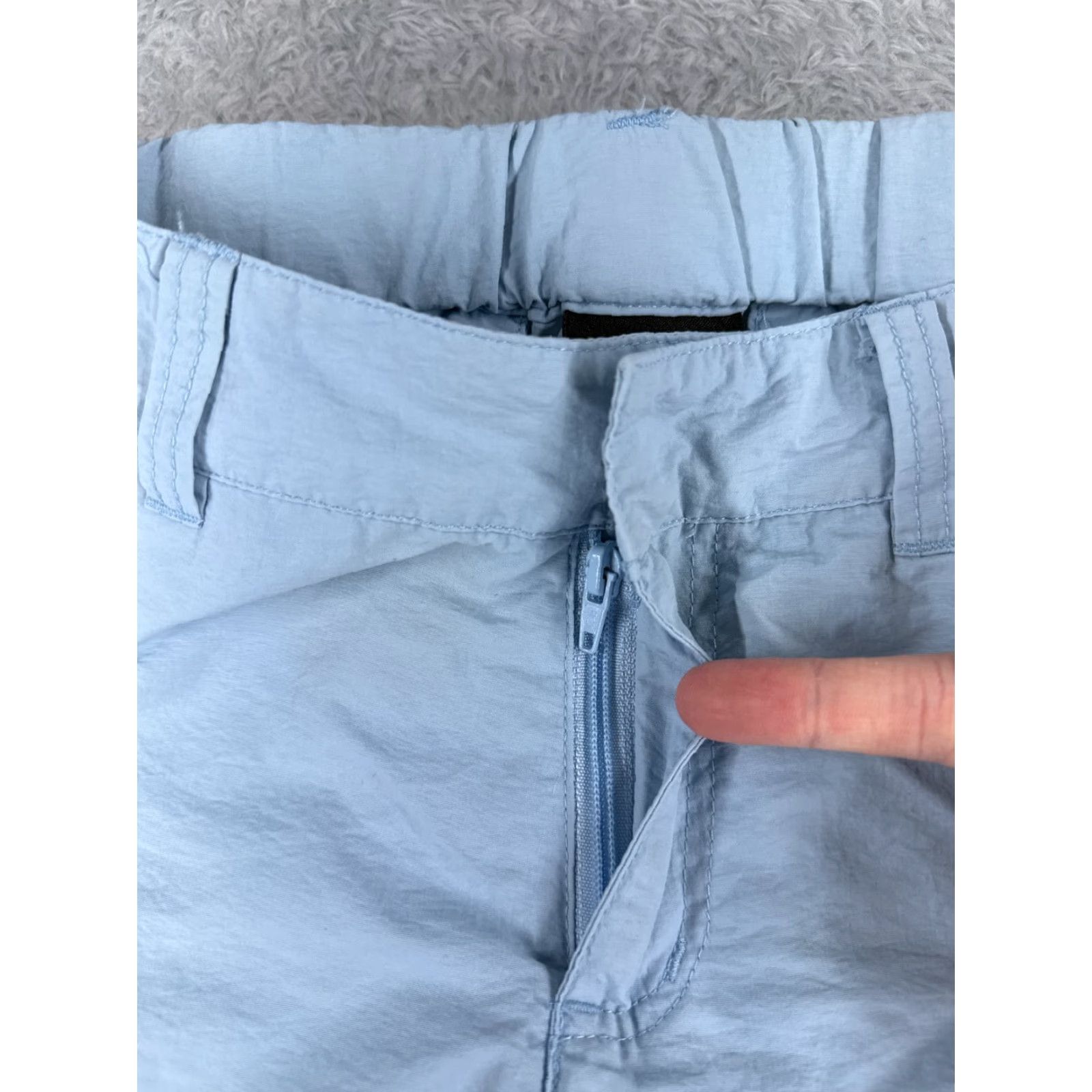 Vintage Ninth Hall Cargo Pants Women Small Blue Tapered Leg Nylon Casual 30x26 Size 28" / US 6 / IT 42 - 5 Thumbnail