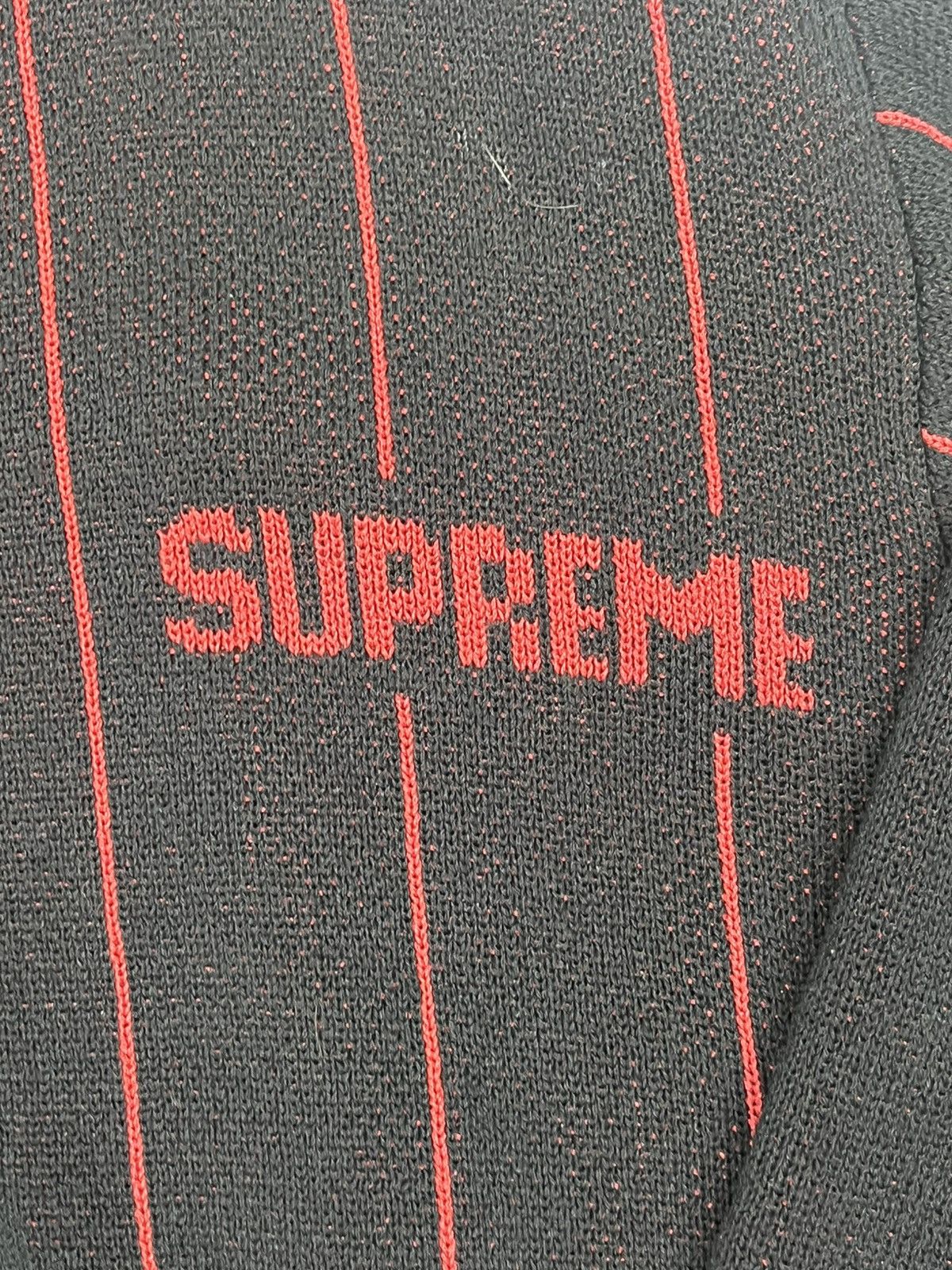 Supreme Supreme Pinstripe Varsity Zip Up Sweater Size US M / EU 48-50 / 2 - 3 Thumbnail