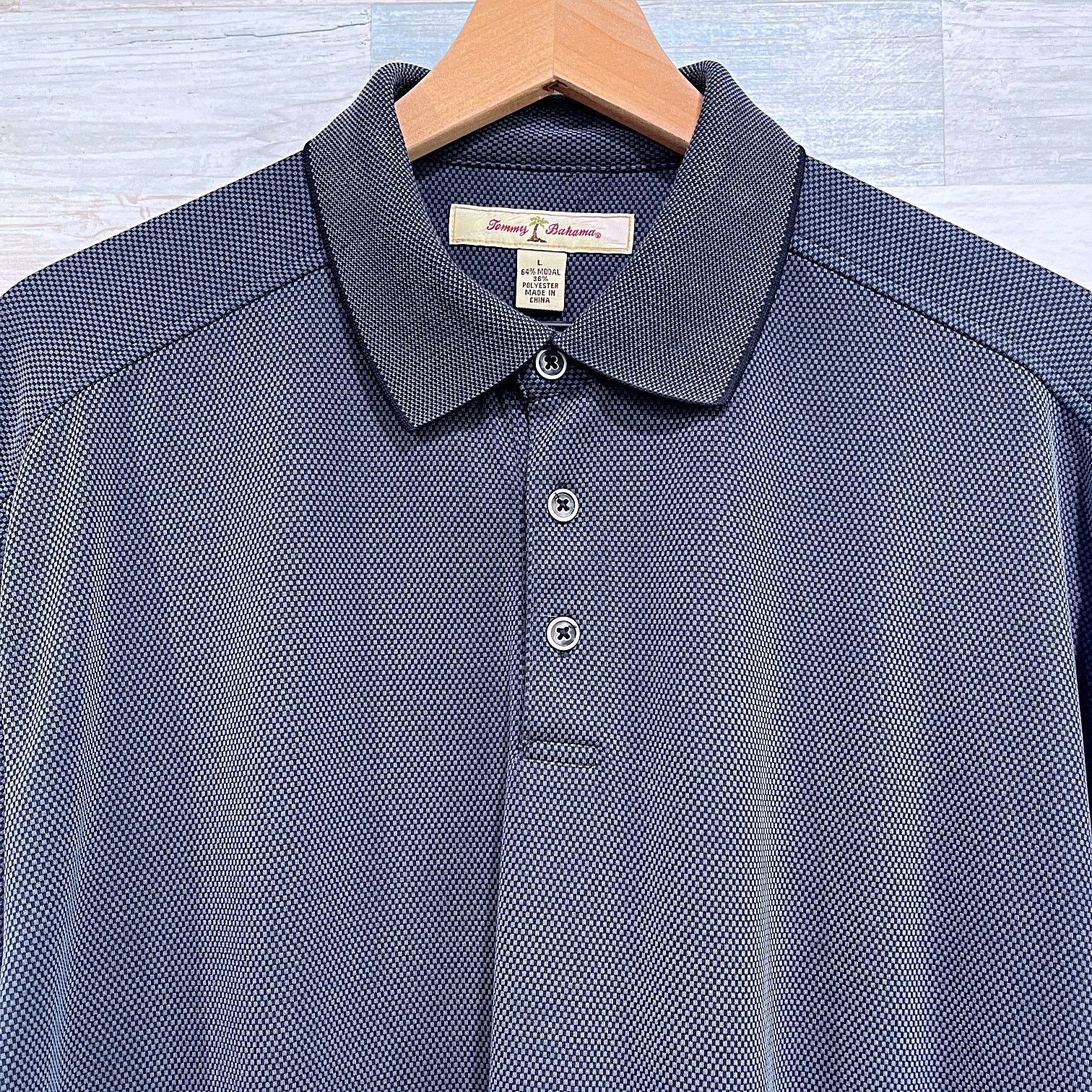 Tommy Bahama Tommy Bahama Soft Touch Pique Polo Shirt Black Modal Mens L Size US L / EU 52-54 / 3 - 2 Thumbnail