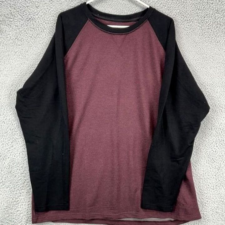 Orvis Orvis T-Shirt Adult XL Crew Neck Colorblock Long Sleeve Tee Mens Maroon Black Size US XL / EU 56 / 4 - 3 Thumbnail