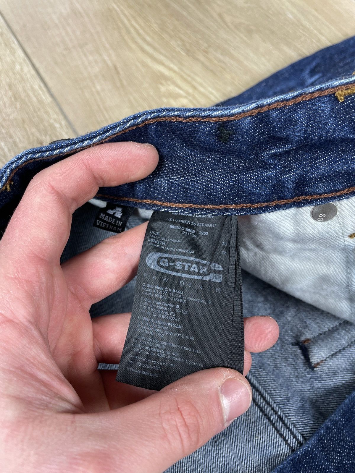 G-Star × Vintage Vintage G-Star Raw Us Lumber 25 Straight Denim Jeans Pants Size US 33 - 9 Thumbnail