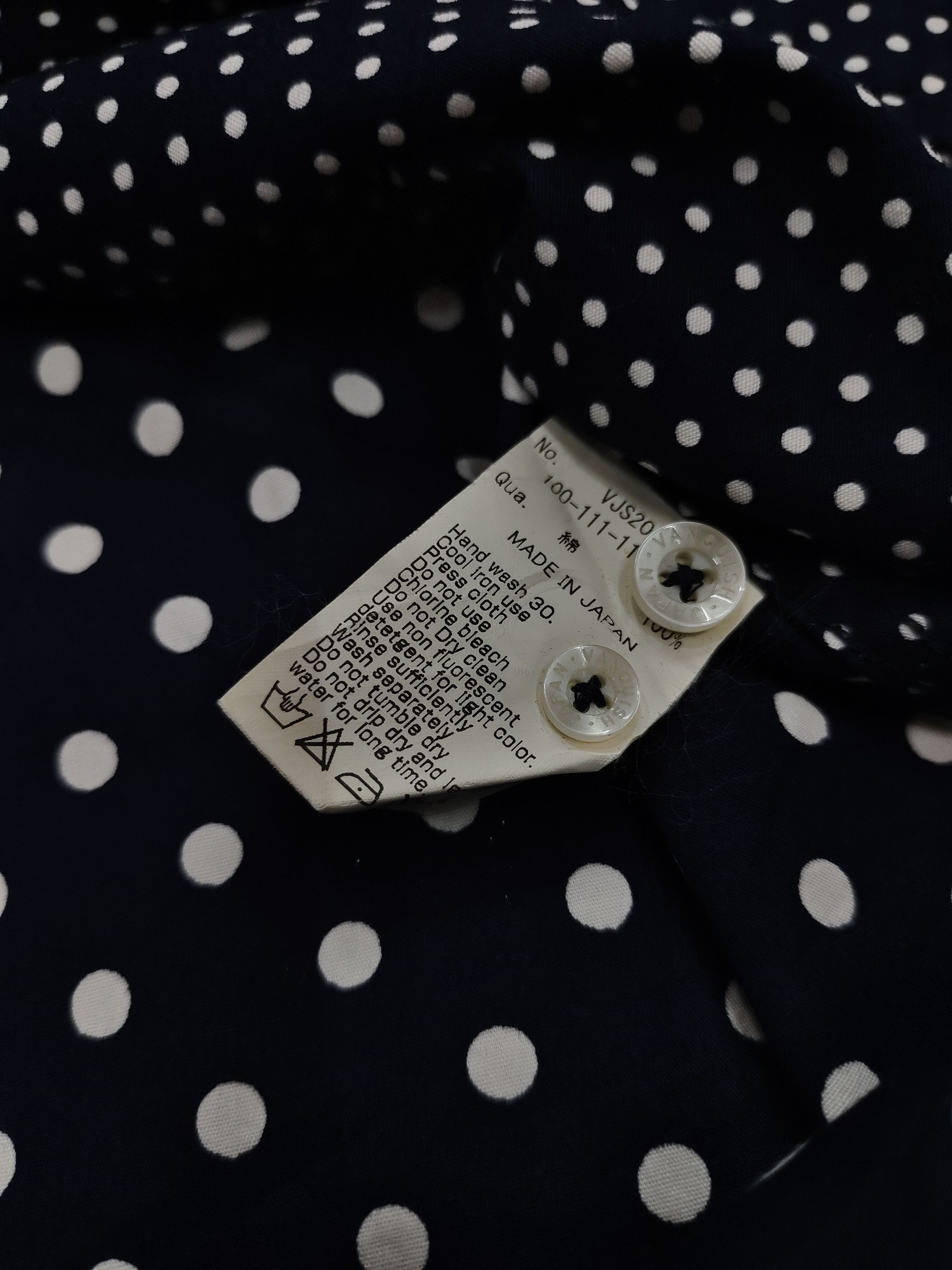 Vanquish DOPE🇯🇵Vanquish🇯🇵 Polkadot Pattern Short Shirt Size L / US 10 / IT 46 - 6 Thumbnail