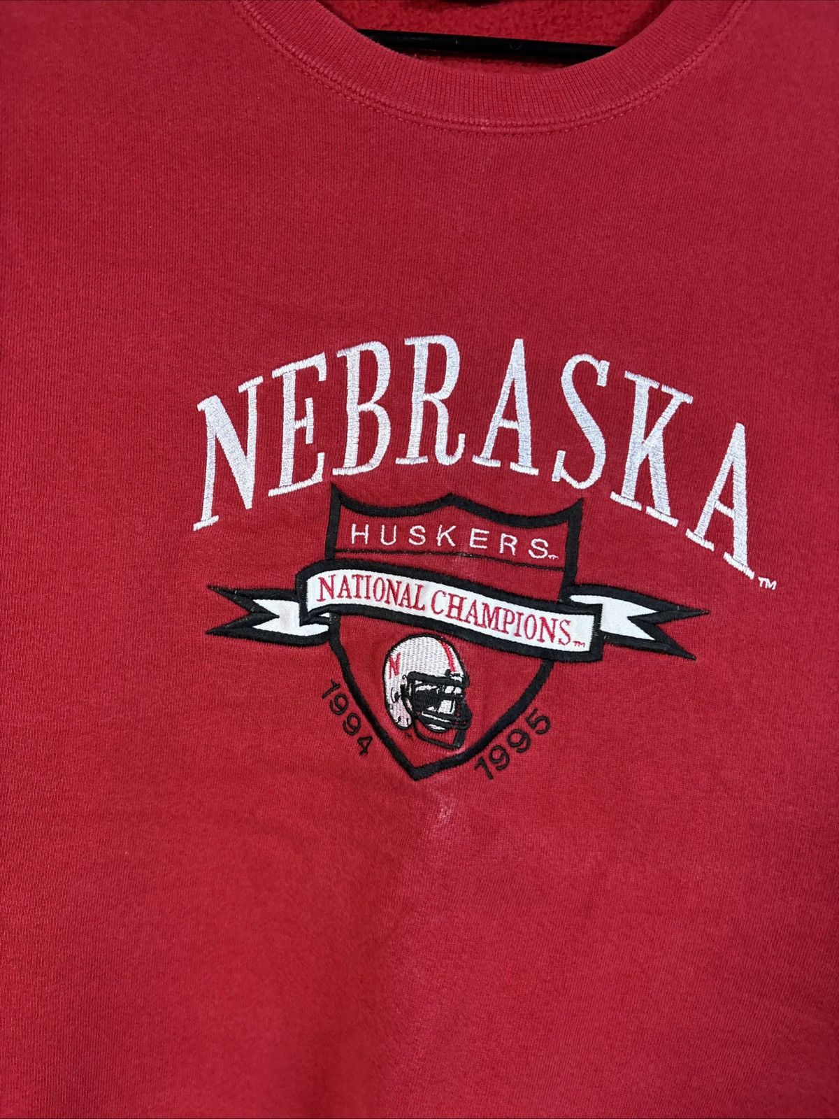 NCAA Vintage 90s Nebraska Huskers National Champs Sweater Sz XL Size US XL / EU 56 / 4 - 2 Thumbnail