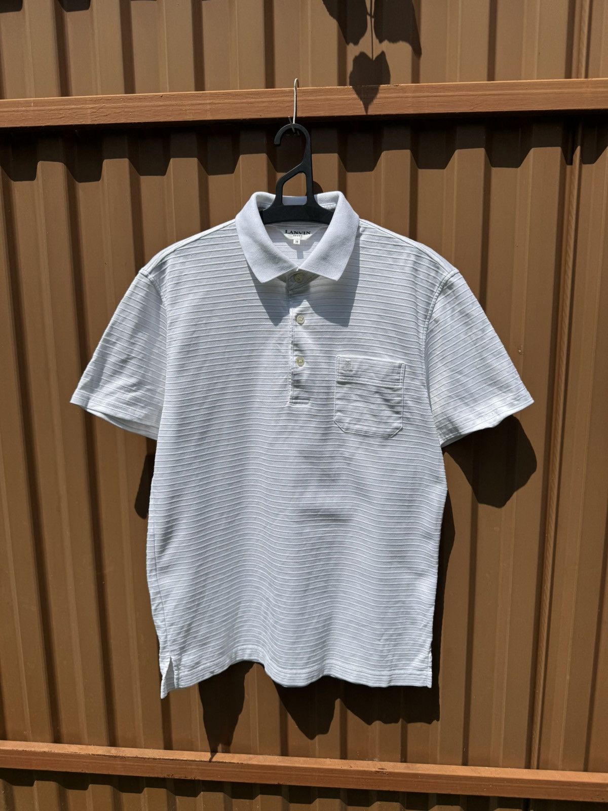 Vintage Vintage Lanvin Stripes Polo Tee Size US M / EU 48-50 / 2 - 1 Thumbnail