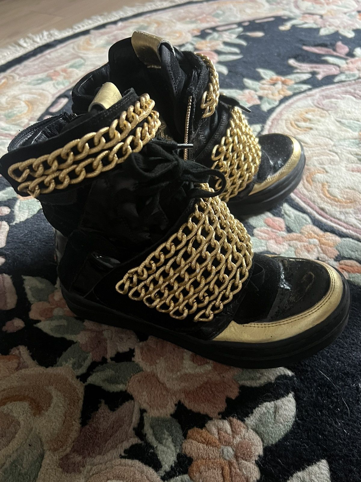 Jeffrey Campbell × Jeremy Scott Jeffrey Campbell Hi Top Chain Sneakers Size US 7 / IT 37 - 6 Thumbnail
