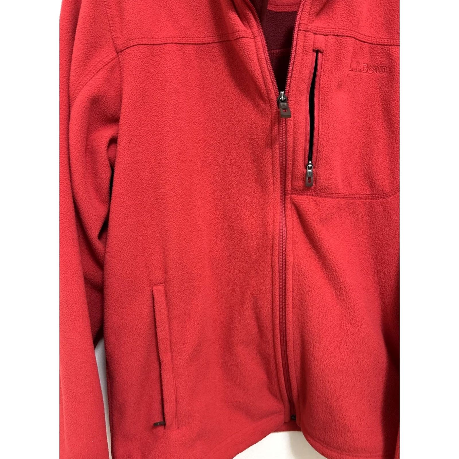 Vintage LL Bean Jacket Mens Small Red Full Zip Polartec Fleece Windbreaker Pockets Size US S / EU 44-46 / 1 - 6 Thumbnail