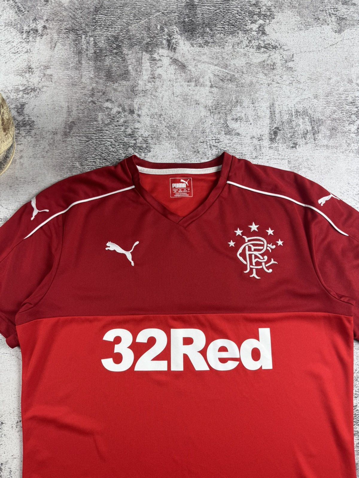 Puma Rangers Glasgow 2016/2017 Red Home Puma Soccer Football T Shirt Jersey Kit Size US L / EU 52-54 / 3 - 6 Thumbnail