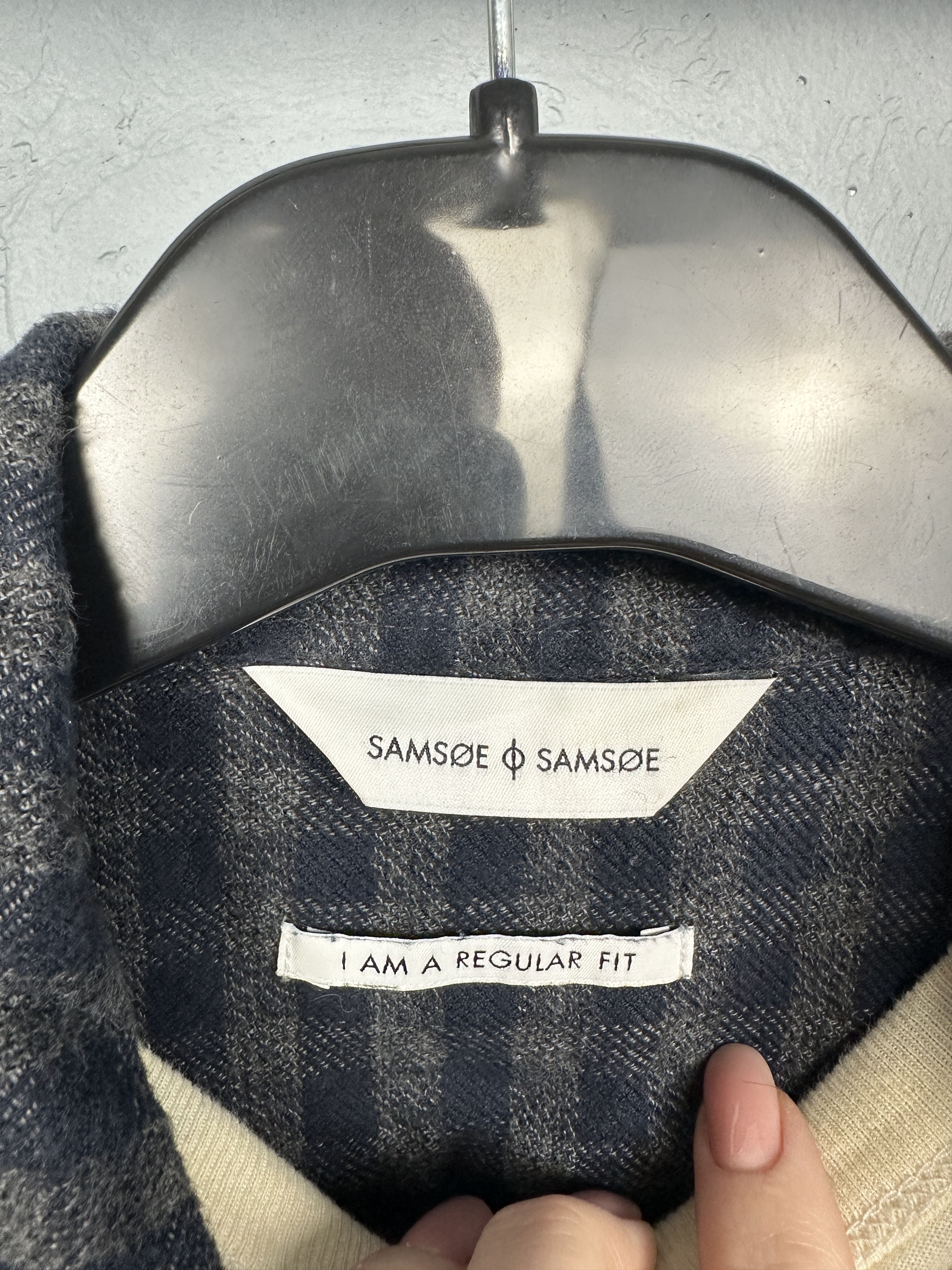 Samsoe Samsoe Samsoe & Samsoe Mens Flannel Plaid Shirt Size US M / EU 48-50 / 2 - 3 Thumbnail