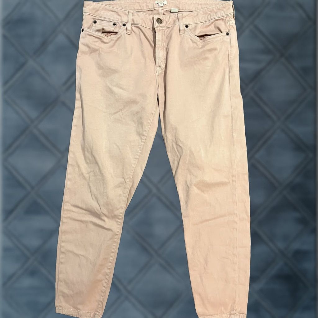 J.Crew J.CREW Women’s Jeans Size 32 Skinny Stretch Pink Jeggings Ankle Crop Size 24" / US 00 / IT 34 - 1 Thumbnail