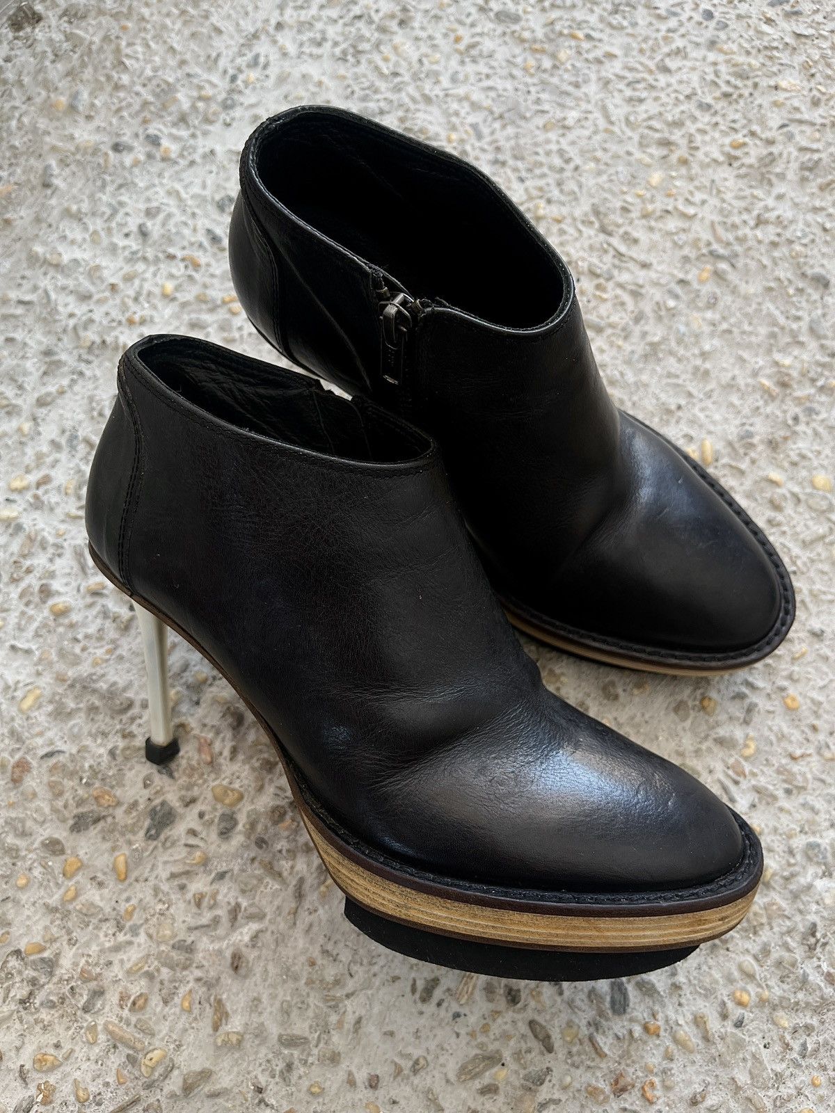 Ann Demeulemeester AW14 Platform Stiletto Ankle Boots Size US 6 / IT 36 - 3 Thumbnail