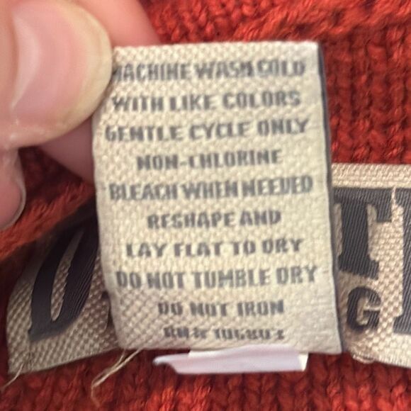 Vintage Duluth Trading Co. Men's High-Neck Infantry Sweater Orange s Size US XL / EU 56 / 4 - 5 Thumbnail