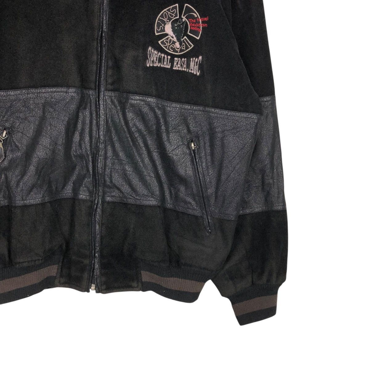 Genuine Leather 🔥VINTAGE BOMBER LEATHER JACKET MONTEREY & CARMEL ISSEYMIYAKE Size US M / EU 48-50 / 2 - 7 Thumbnail