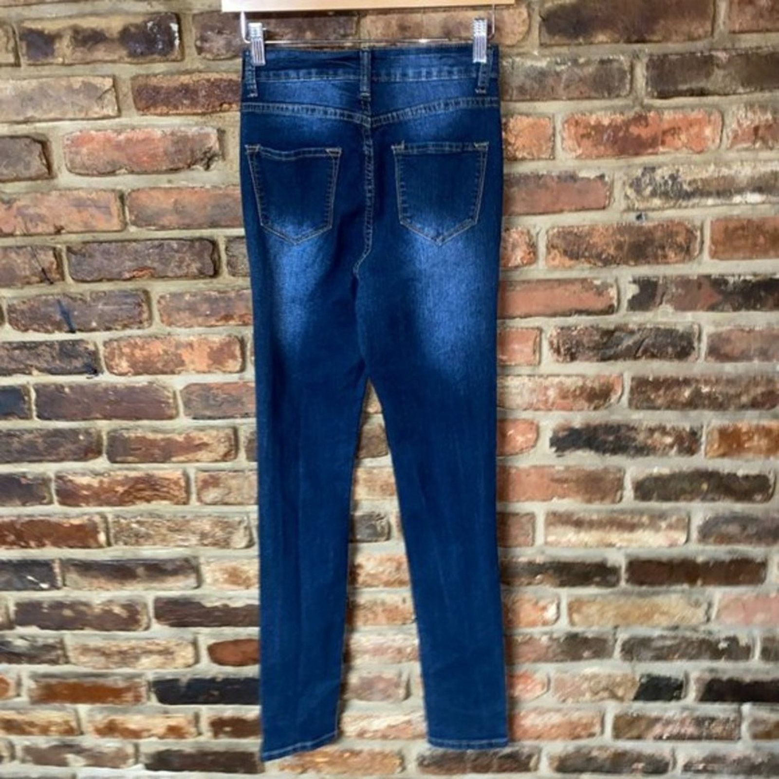 Other BOB Jeans Dark Blue Denim Distressed Skinny Jeggings 7/8 Size 30" / US 8 / IT 44 - 5 Thumbnail