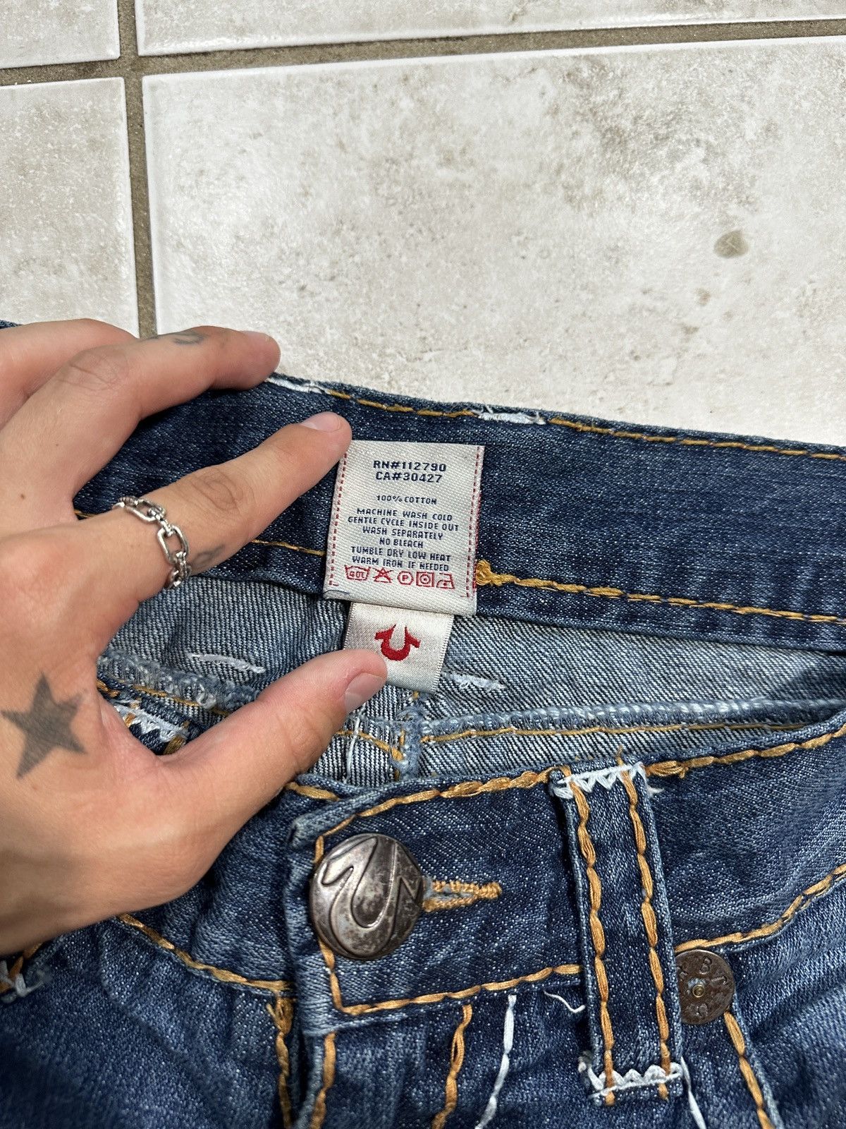 True Religion Vintage y2k true religion joey super t jeans Size US 36 / EU 52 - 5 Thumbnail