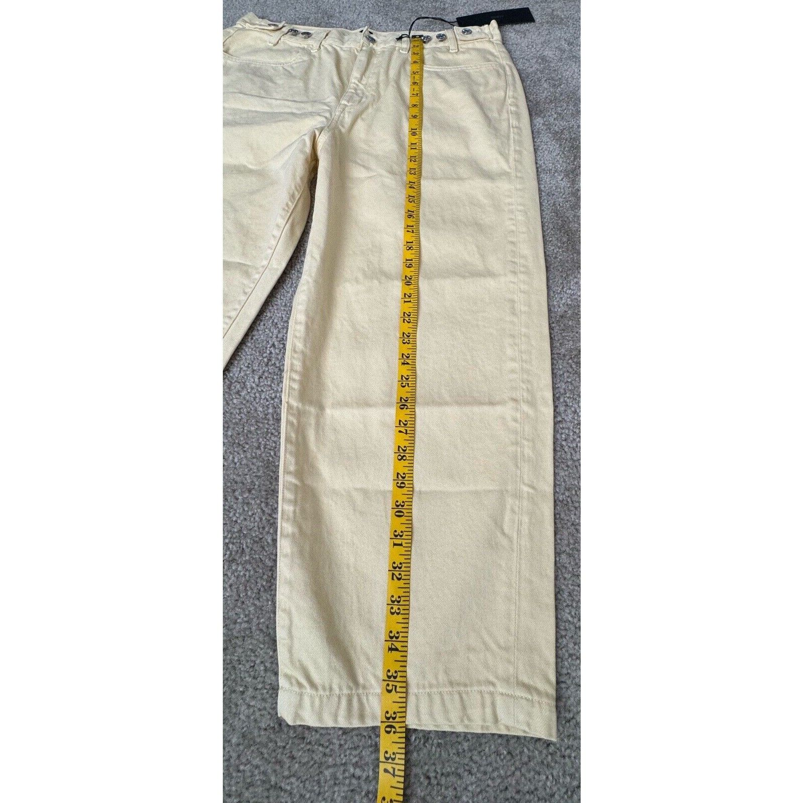 Edwin EDWIN Maiia Cropped Wide leg yellow Jeans Large New $228 Size 37" - 10 Thumbnail