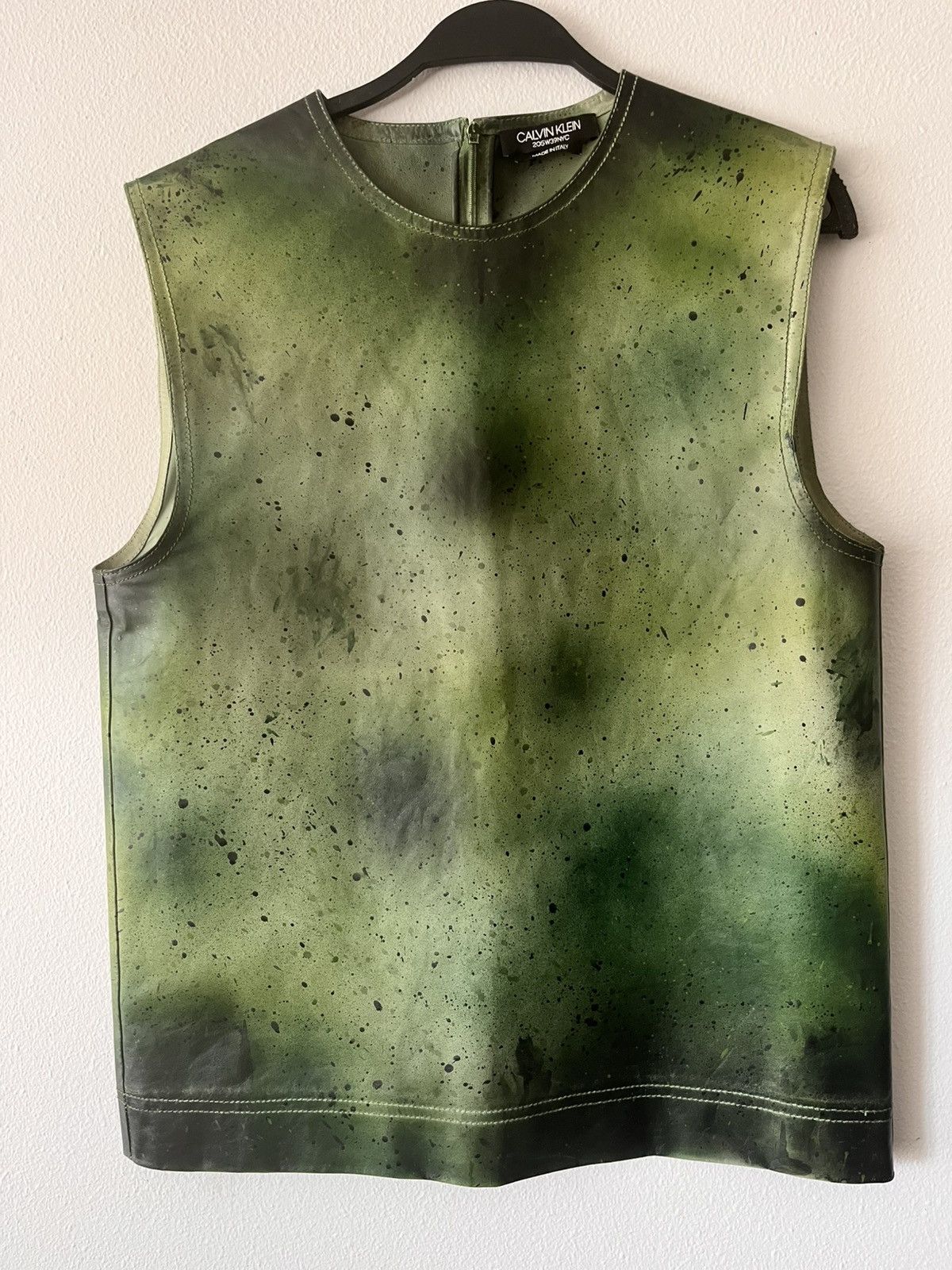 Calvin Klein 205W39NYC CALVIN KLEIN 205W39NYC Green Hand Painted Vest Size US S / EU 44-46 / 1 - 1 Thumbnail