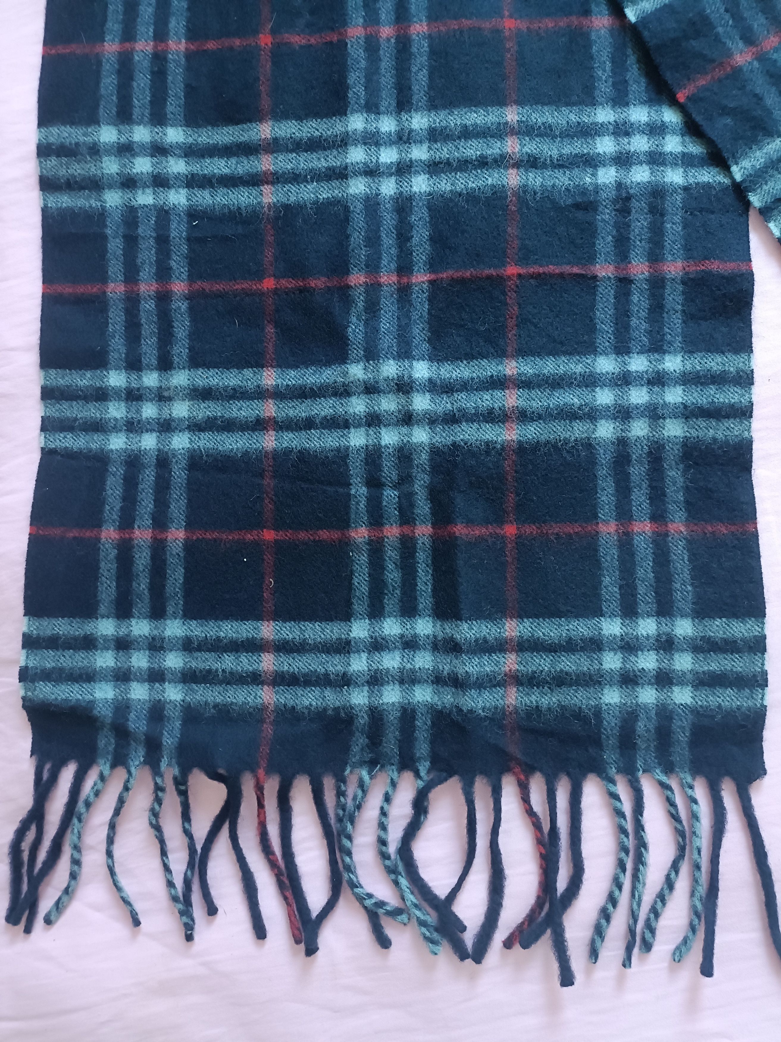 Burberry × Designer Vintage Authentic Burberry Scarf/Muffler/Wool/Lambswool Size ONE SIZE - 3 Thumbnail
