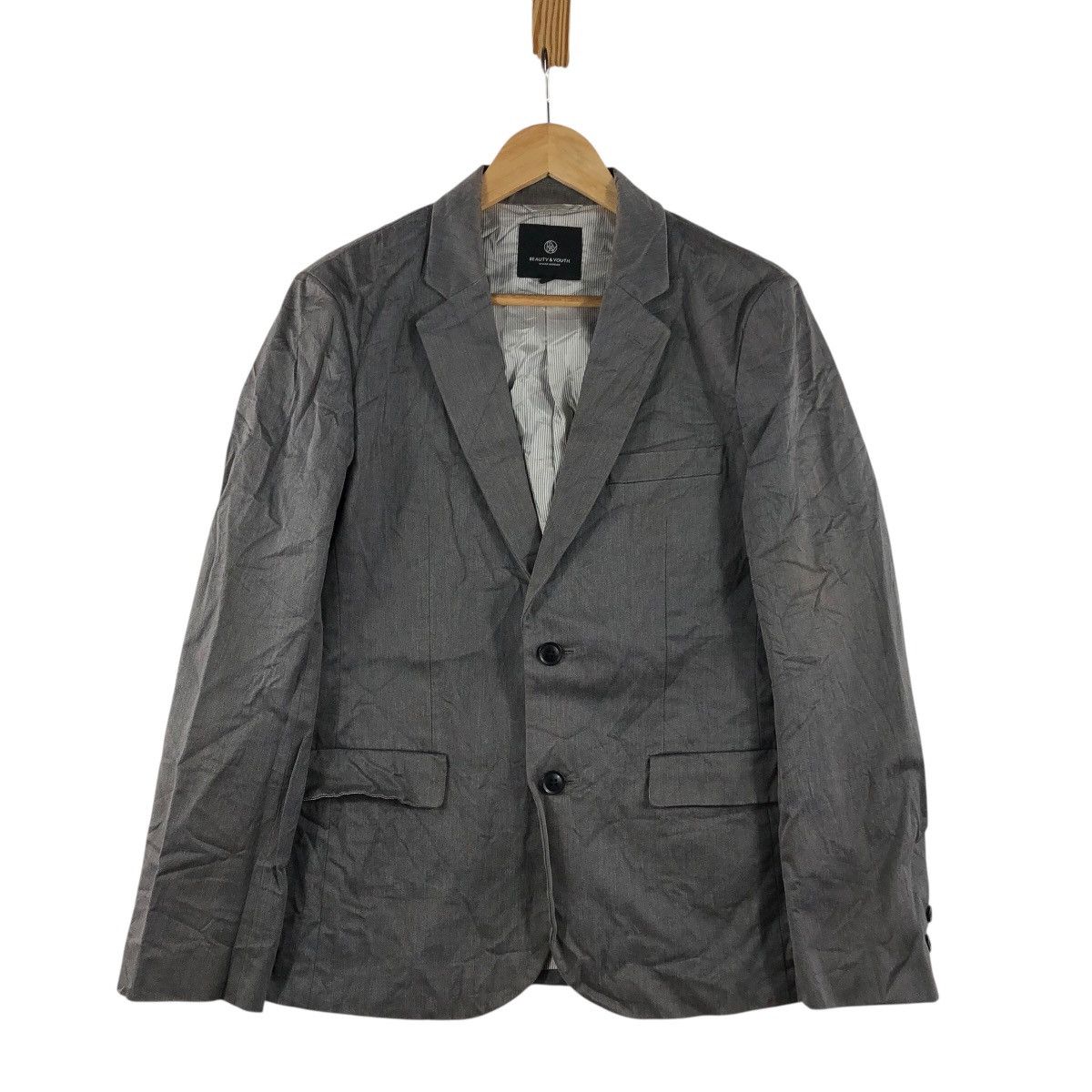 United Arrows UNITED ARROWS Beauty & Youth Stripes Pea Coat Blazer Size 40R - 1 Thumbnail