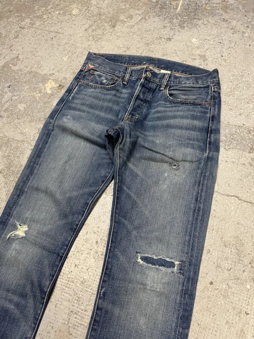 Polo Ralph Lauren × Vintage 1990s Ralph Lauren American Straight Faded Blue Denim Jeans Size US 31 - 9 Thumbnail