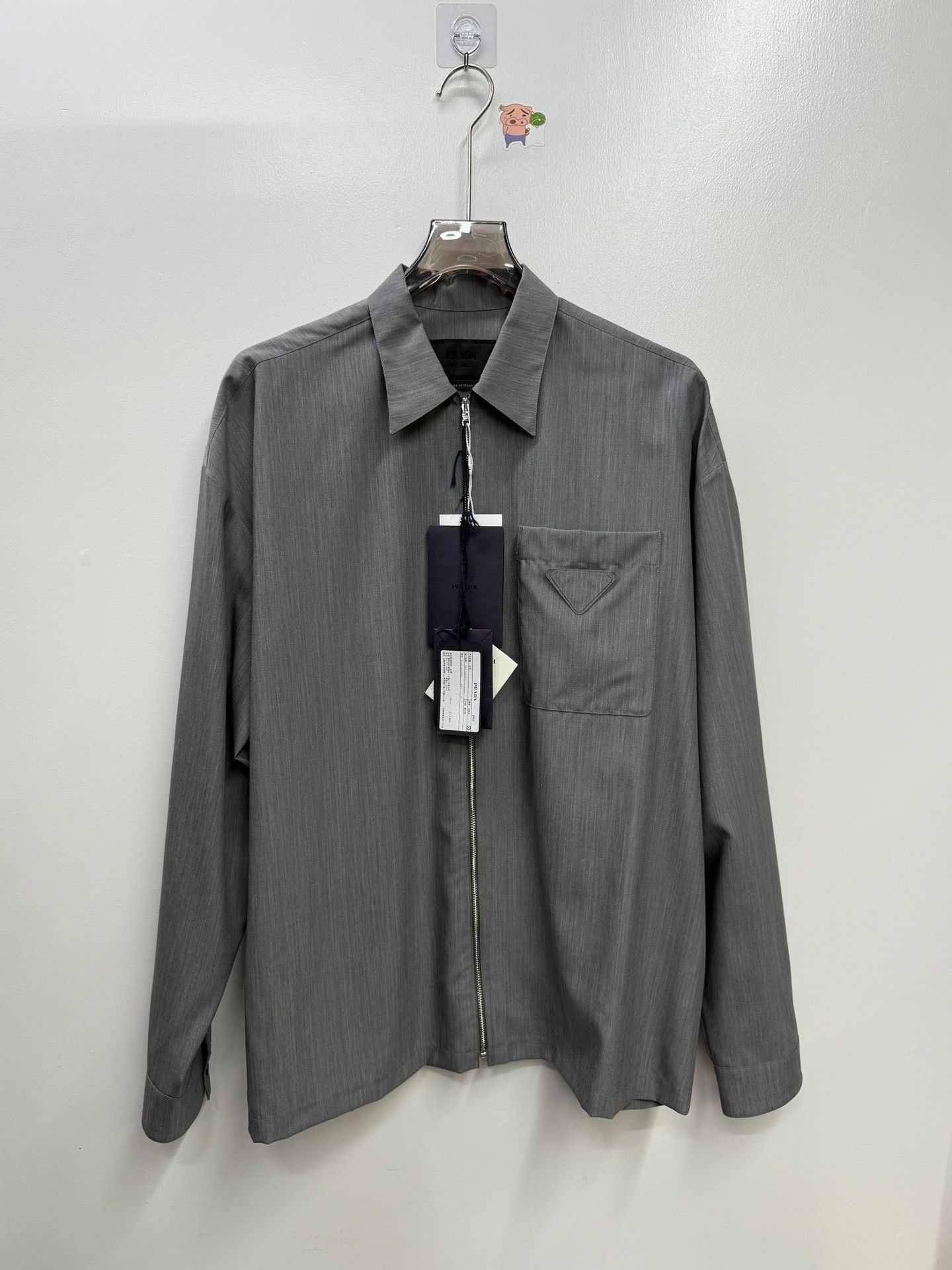 Prada Prada Wool Gray Light Jacket l Men Size US L / EU 52-54 / 3 - 1 Thumbnail