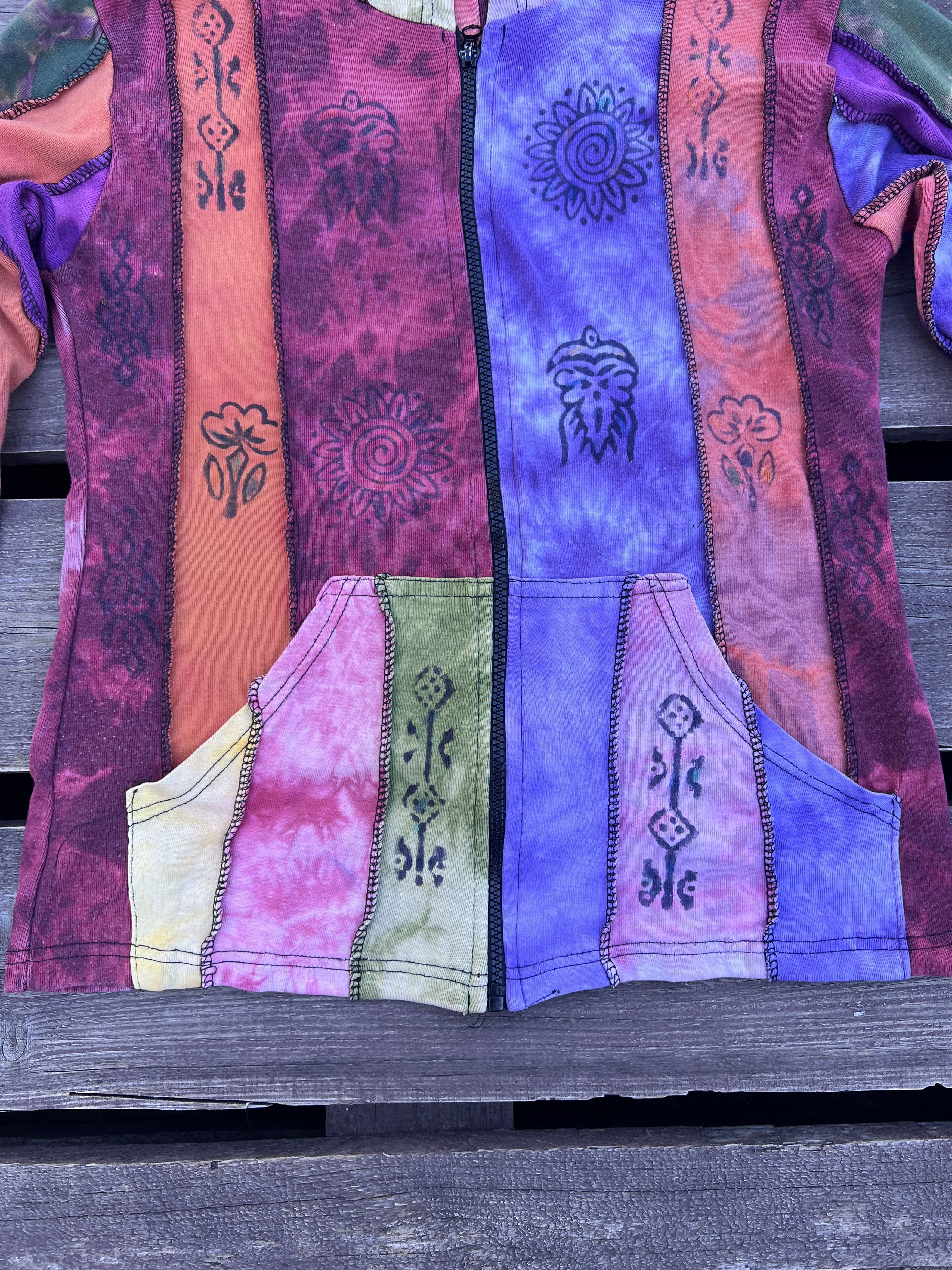Vintage Avant Garde Y2K Nepal Patchwork Zip Elf Hoodie Vintage Size US M / EU 48-50 / 2 - 3 Thumbnail