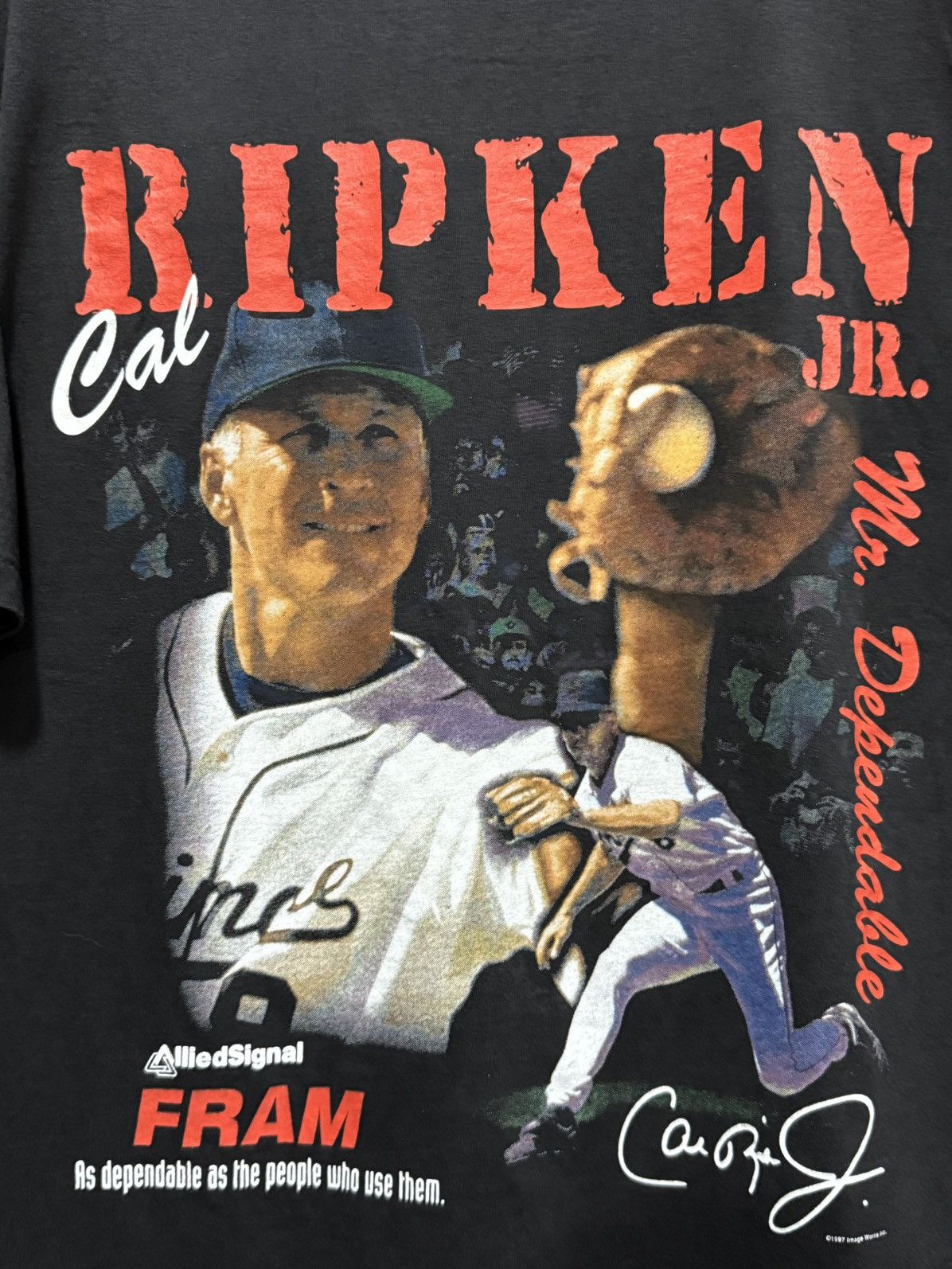 MLB Vintage 90s Cal Ripken Jr MLB Oversize Tee Size US XL / EU 56 / 4 - 2 Thumbnail