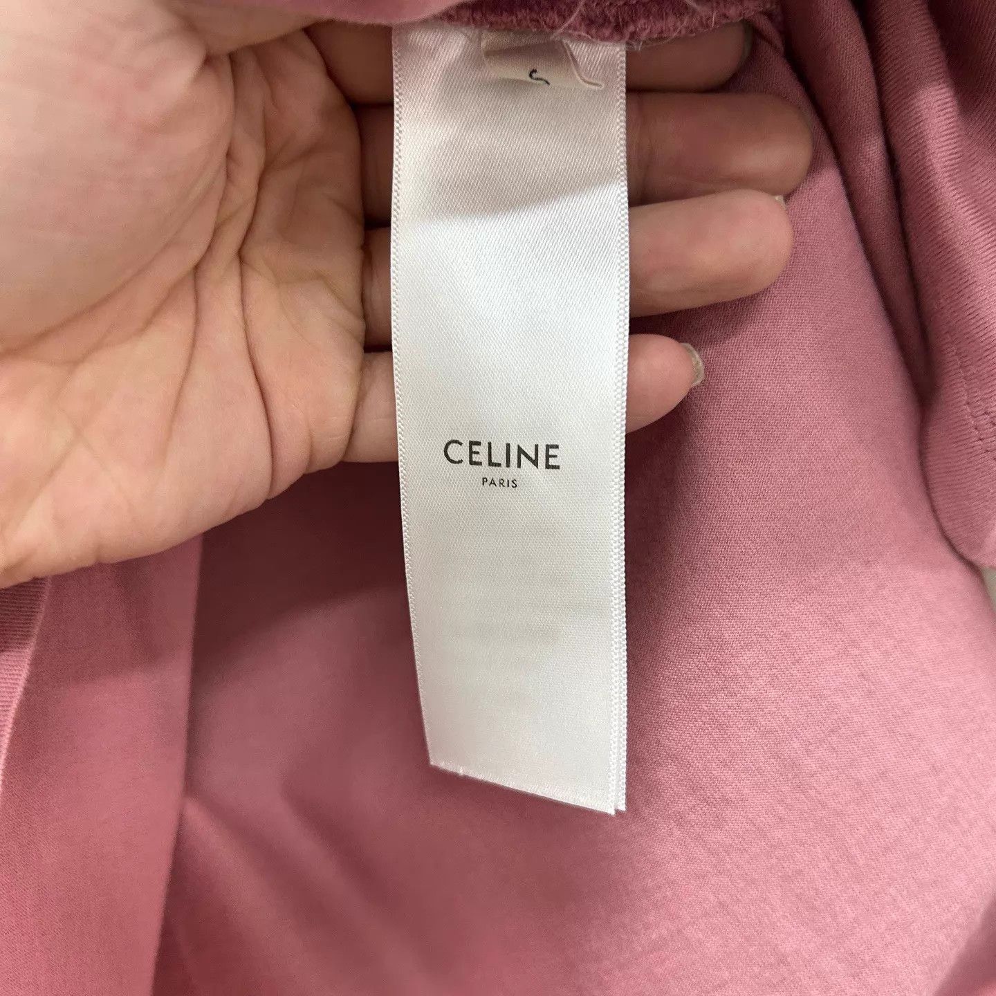 Celine Celine 99 New Dusty Pink Flocked Short Sleeve S Size S / US 4 / IT 40 - 4 Thumbnail