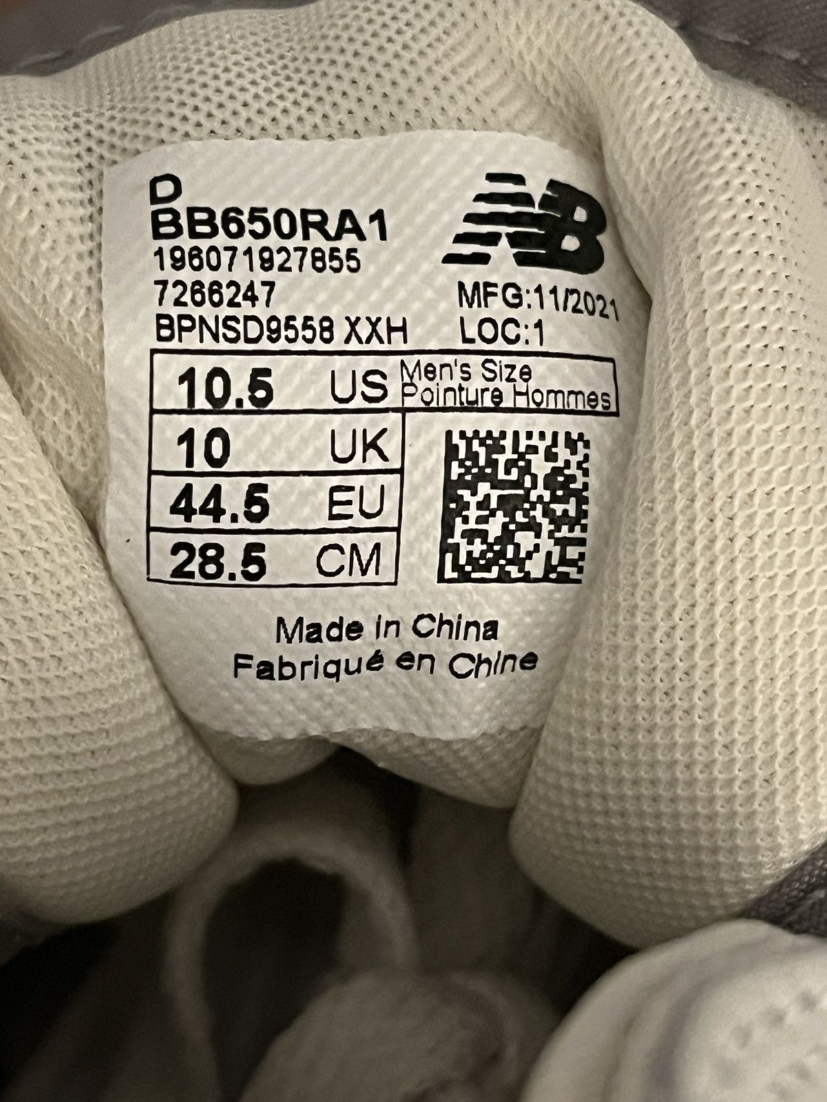 New Balance New Balance 650R Aime Leon Dore White Grey Men’s BB650RA1 Size US 10.5 / EU 43-44 - 8 Thumbnail