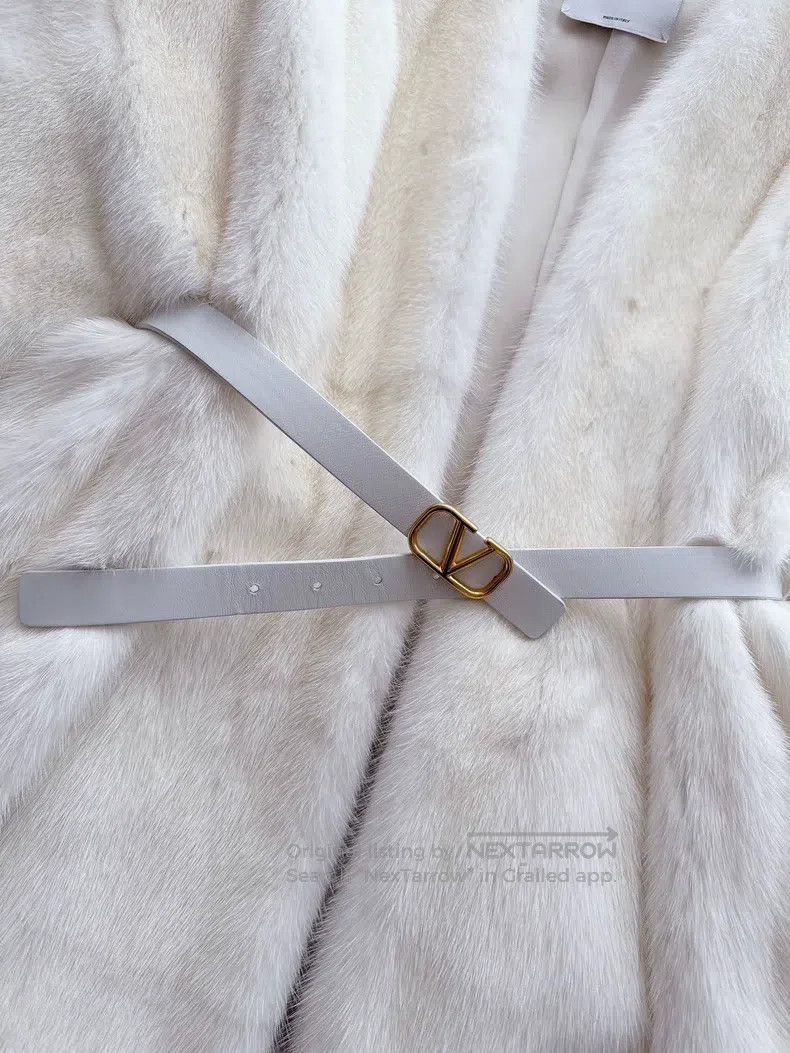 Valentino Valentino White mink velvet fur coat Size S / US 4 / IT 40 - 4 Thumbnail