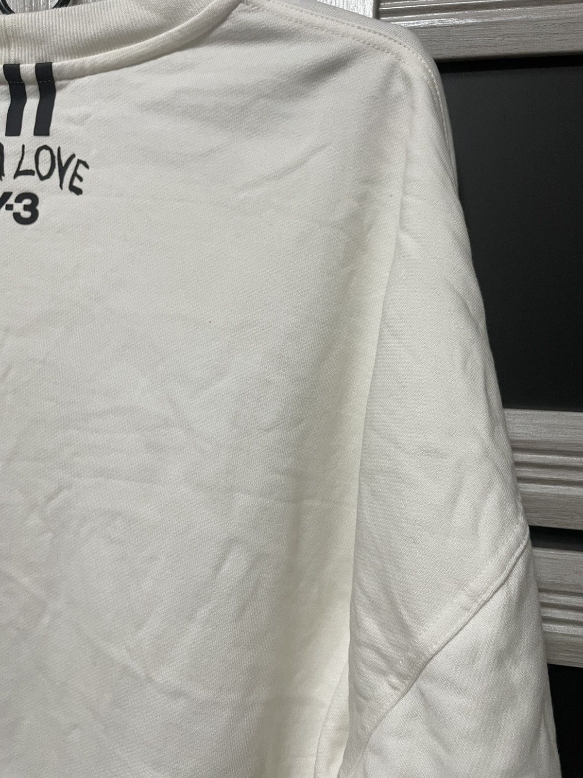 Adidas × Yohji Yamamoto Adidas x Yohji Yamamoto Y3 Yohji Love Cropped Sweatshirt Y2K Size L / US 10 / IT 46 - 12 Thumbnail