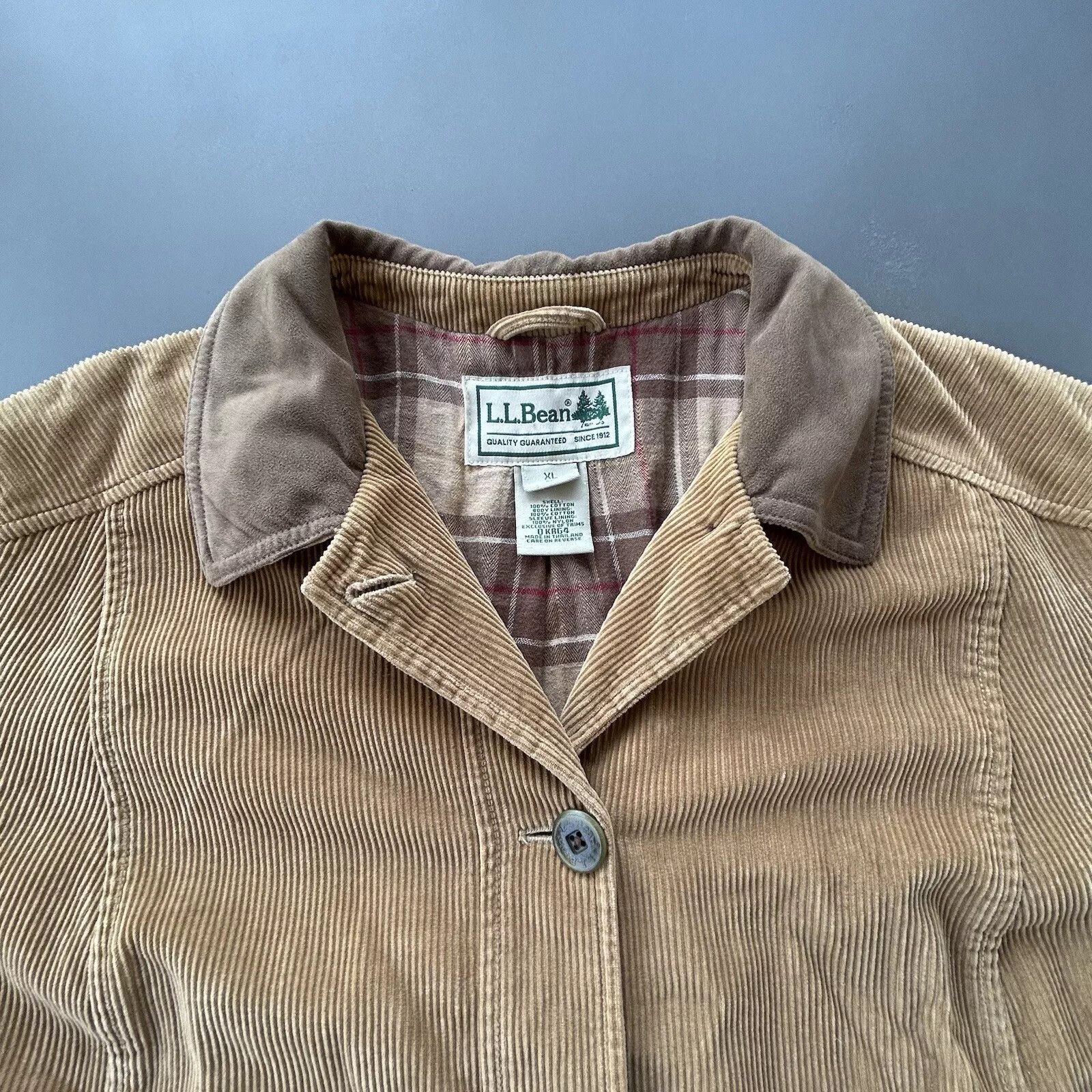 L.L. Bean Vintage LL BEAN Men’s Brown Corduroy Plaid Size US XL / EU 56 / 4 - 4 Thumbnail