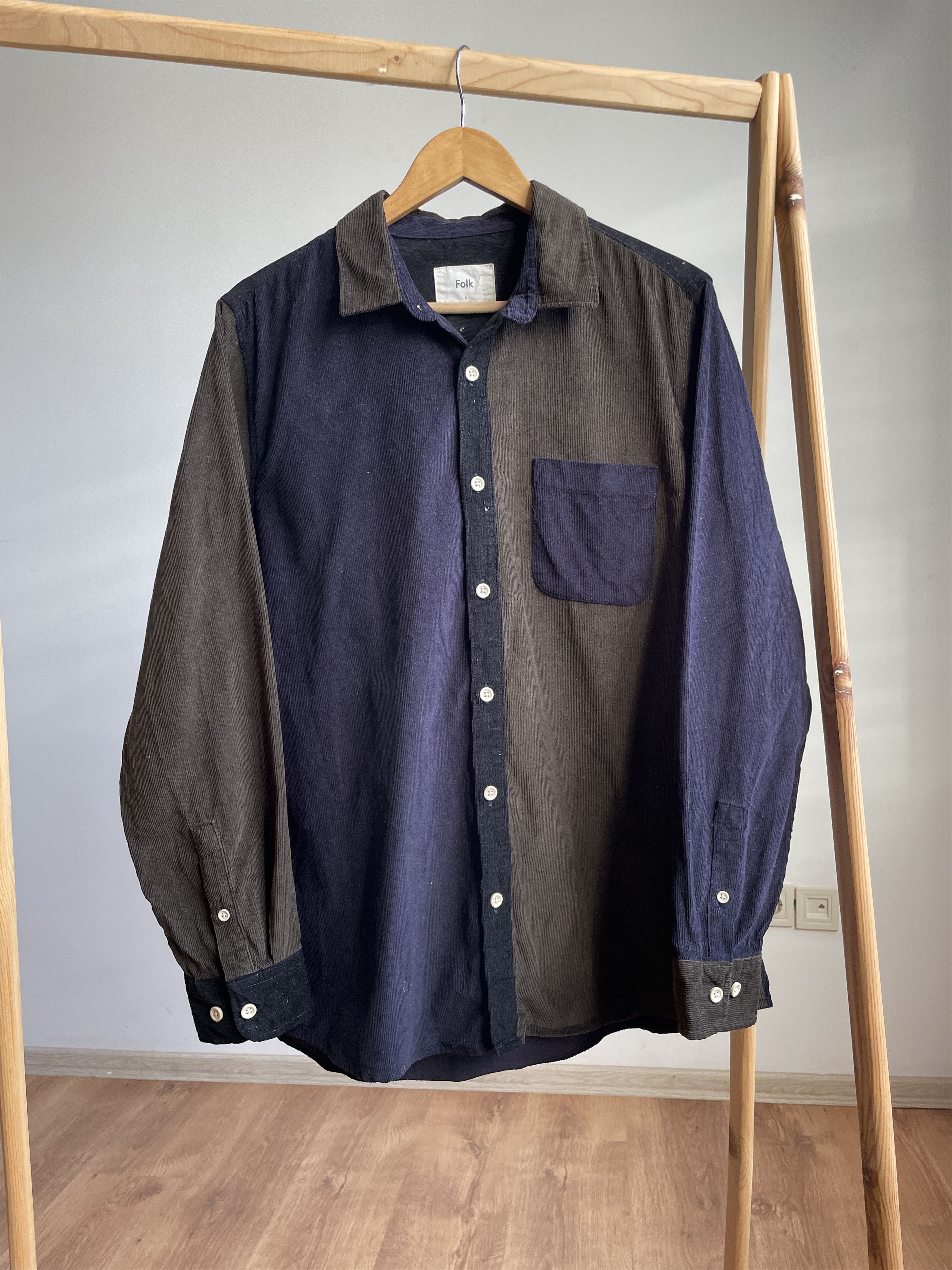 Folk Folk Color Block Corduroy Shirt Size 4 Size US L / EU 52-54 / 3 - 1 Thumbnail