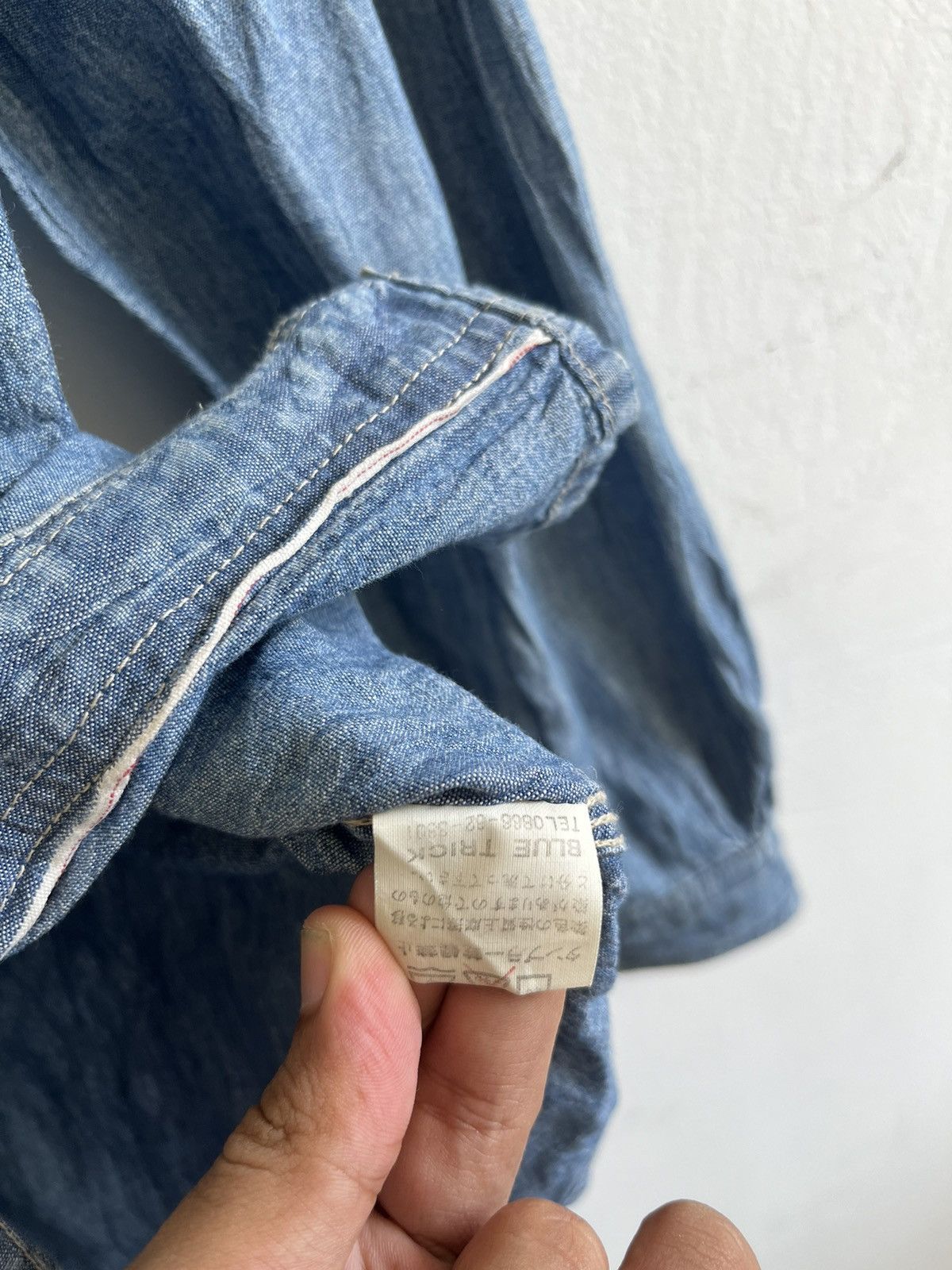 Indigo × Japanese Brand Vintage Blue Trick Selvedge denim Shirt Size US M / EU 48-50 / 2 - 11 Thumbnail