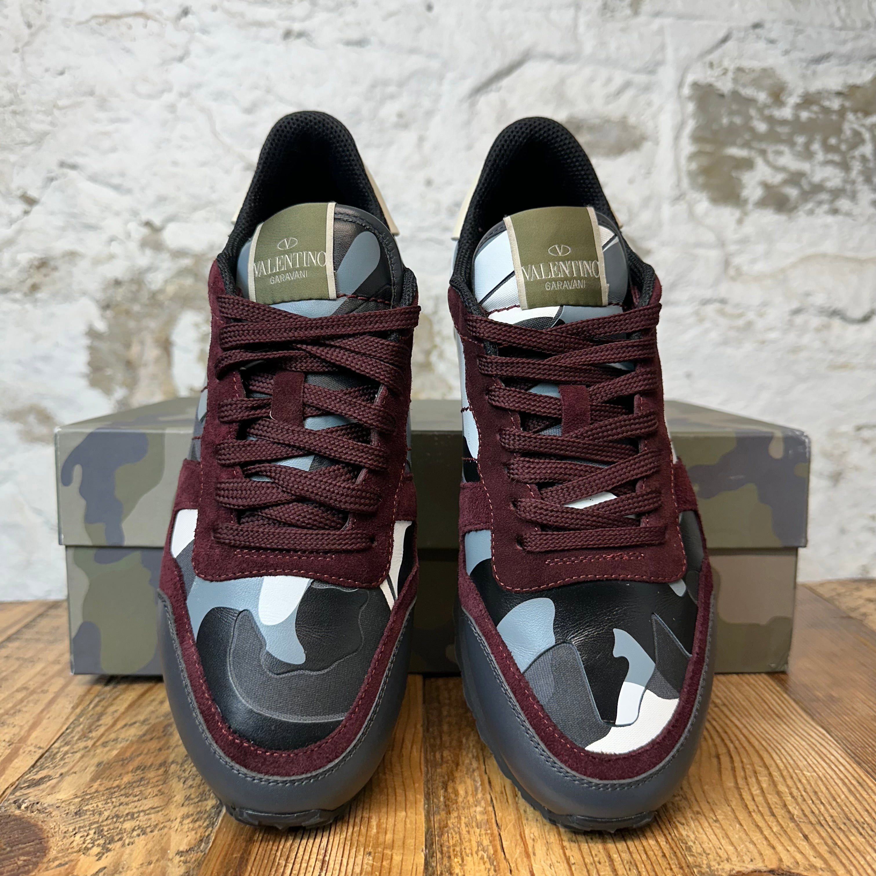 Valentino Valentino Grey Camo Marooon Rock Runner Sneaker Sz 7 (40) Size US 7 / EU 40 - 3 Thumbnail