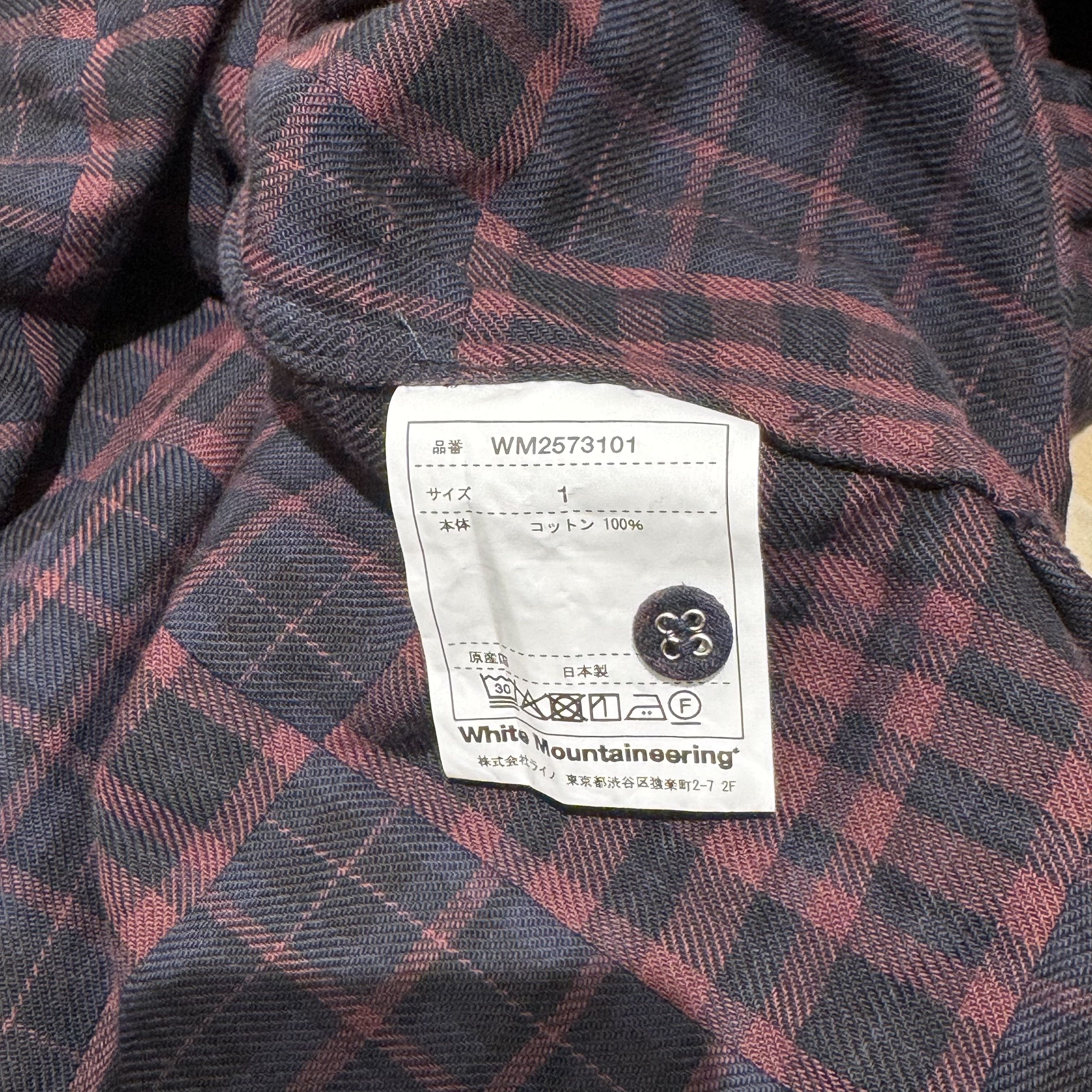 White Mountaineering Rare New WM Corduroy Collar Plaid Oversize shirt Size US S / EU 44-46 / 1 - 8 Thumbnail