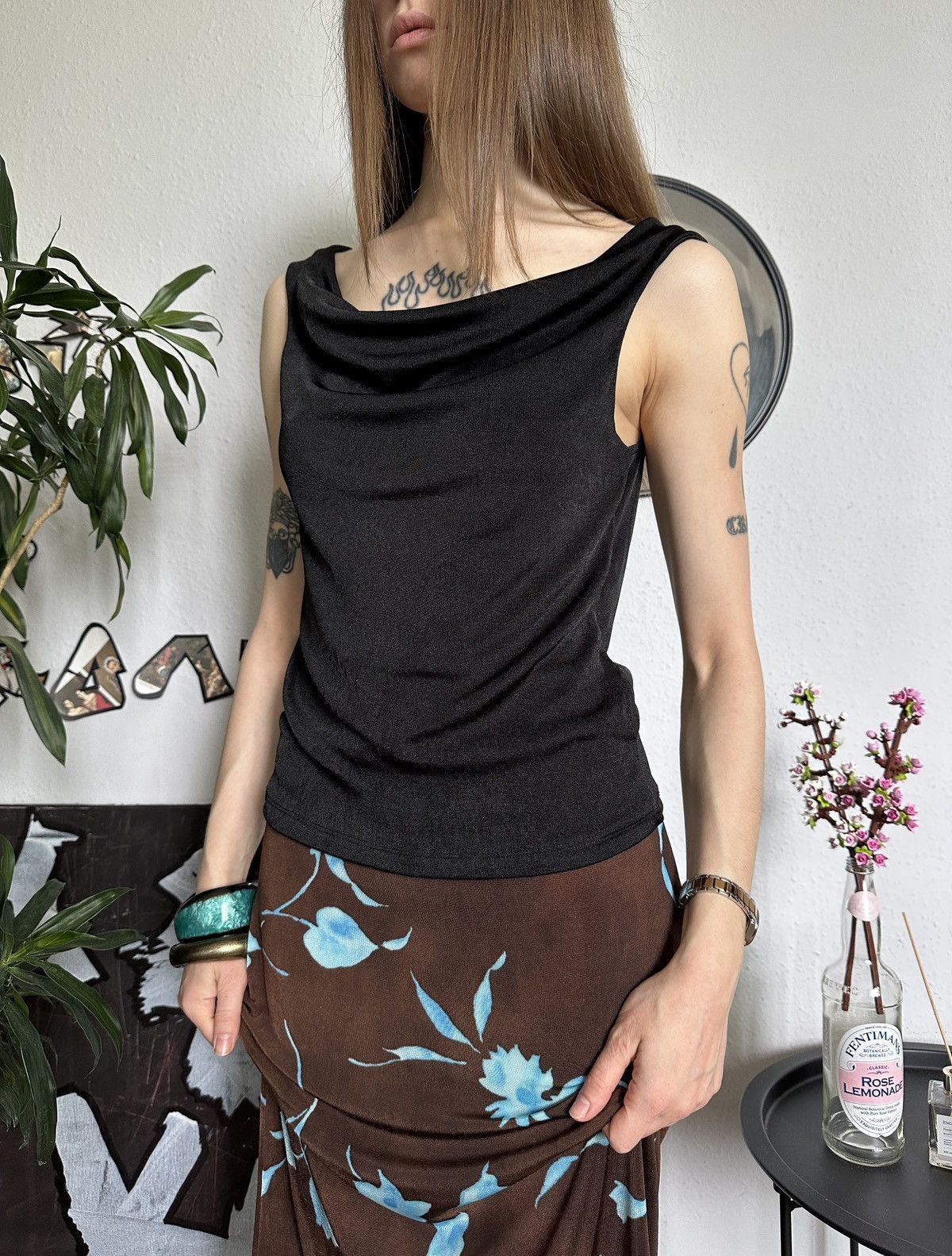 Japanese Brand × Seditionaries Office Siren Cowl Sexy Draped Formal Top Sade Style Size ONE SIZE - 3 Thumbnail