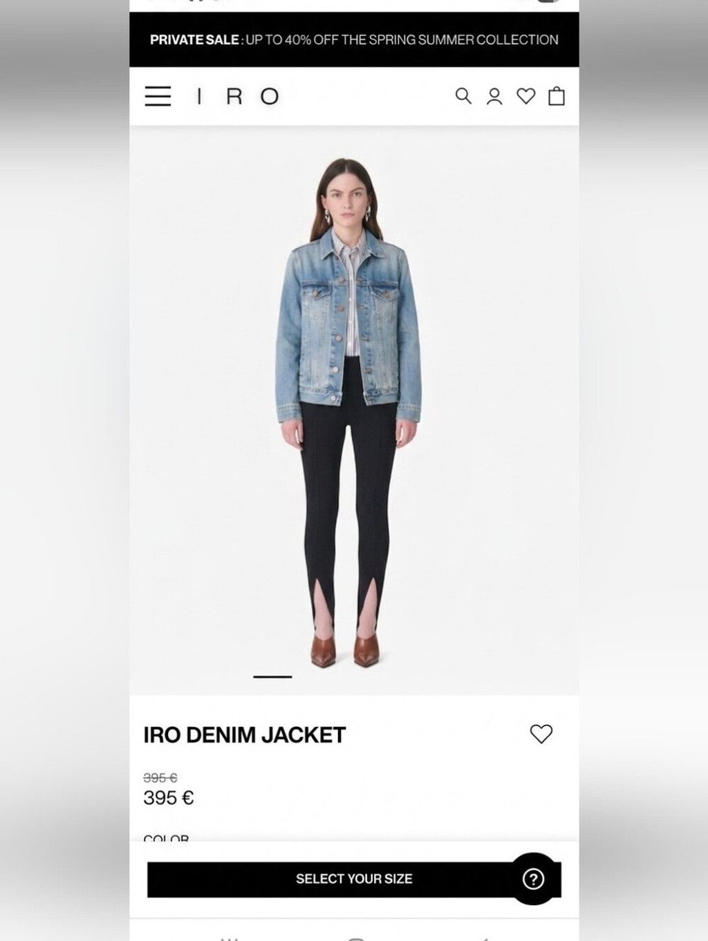 Iro IRO Blue Jean Jacket Size S / US 4 / IT 40 - 1 Thumbnail