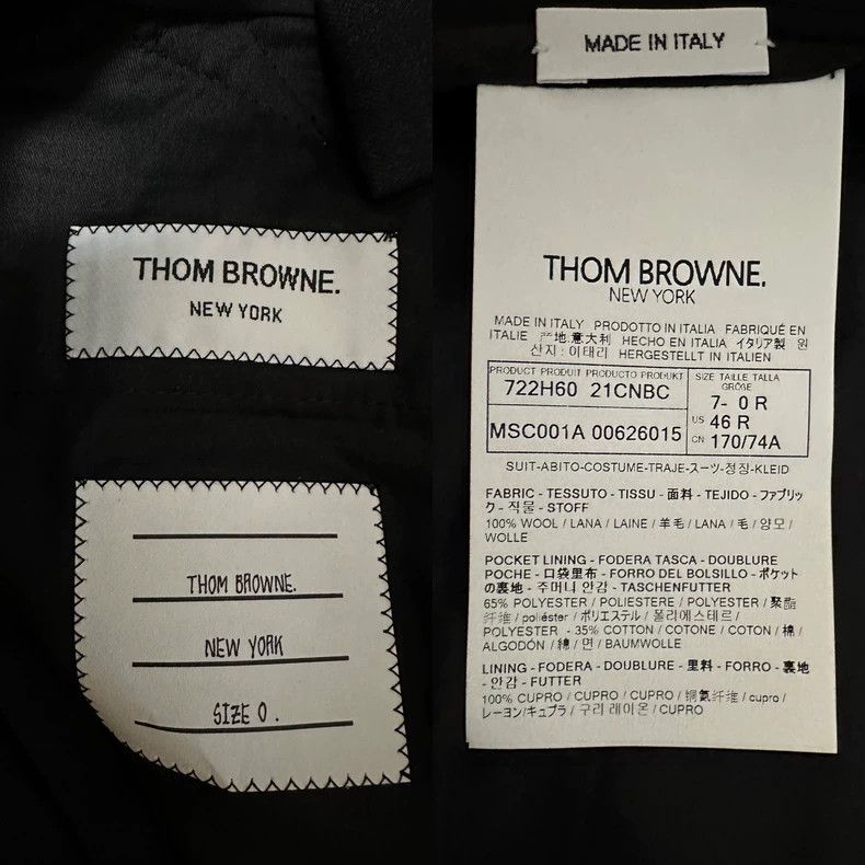Thom Browne Thom Browne size0 Carbon black suit set Size 34S - 7 Thumbnail