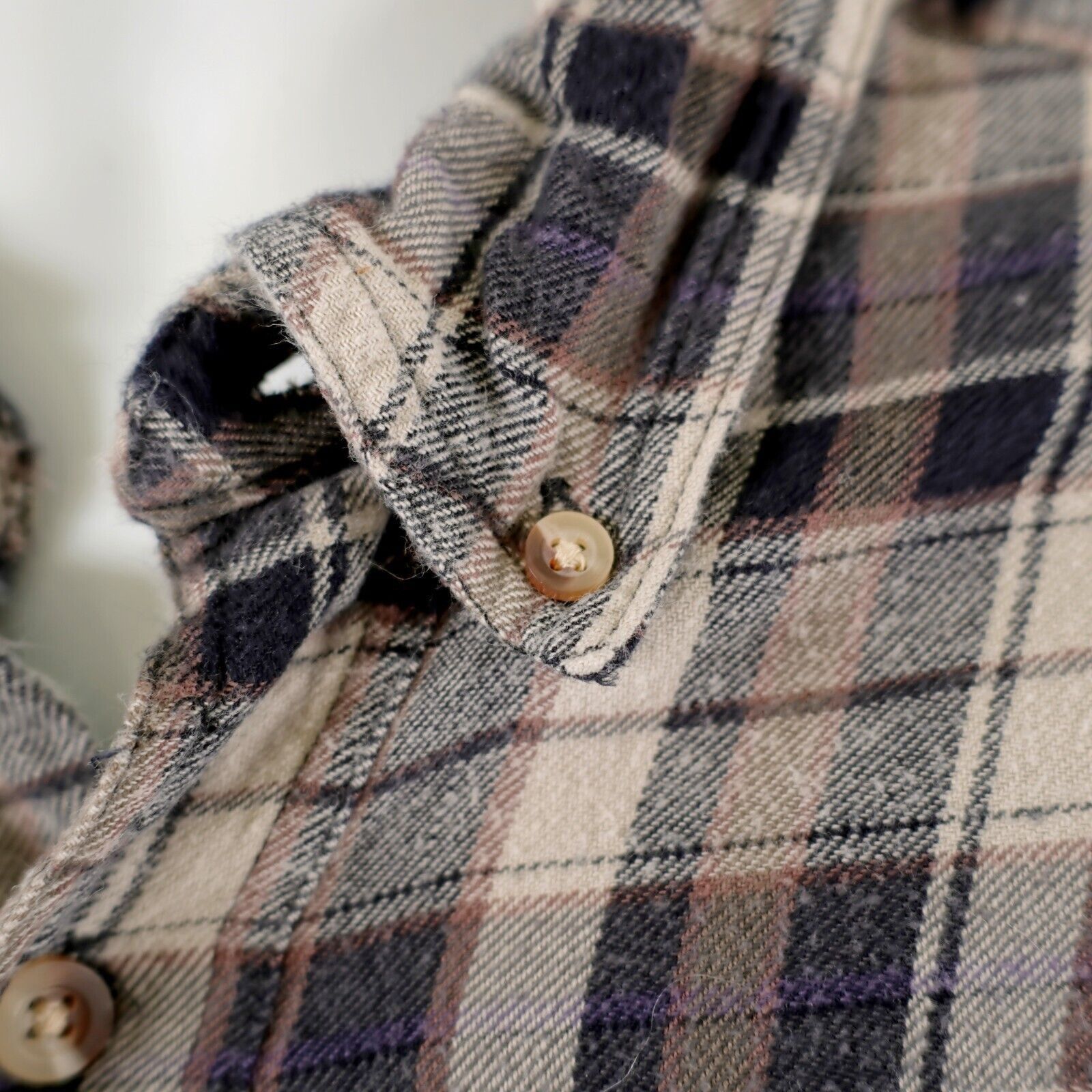 Woolrich Woolen Mills Woolrich Plaid Blue Tan Large Flannel Cotton Button Down Lon Size US L / EU 52-54 / 3 - 2 Thumbnail