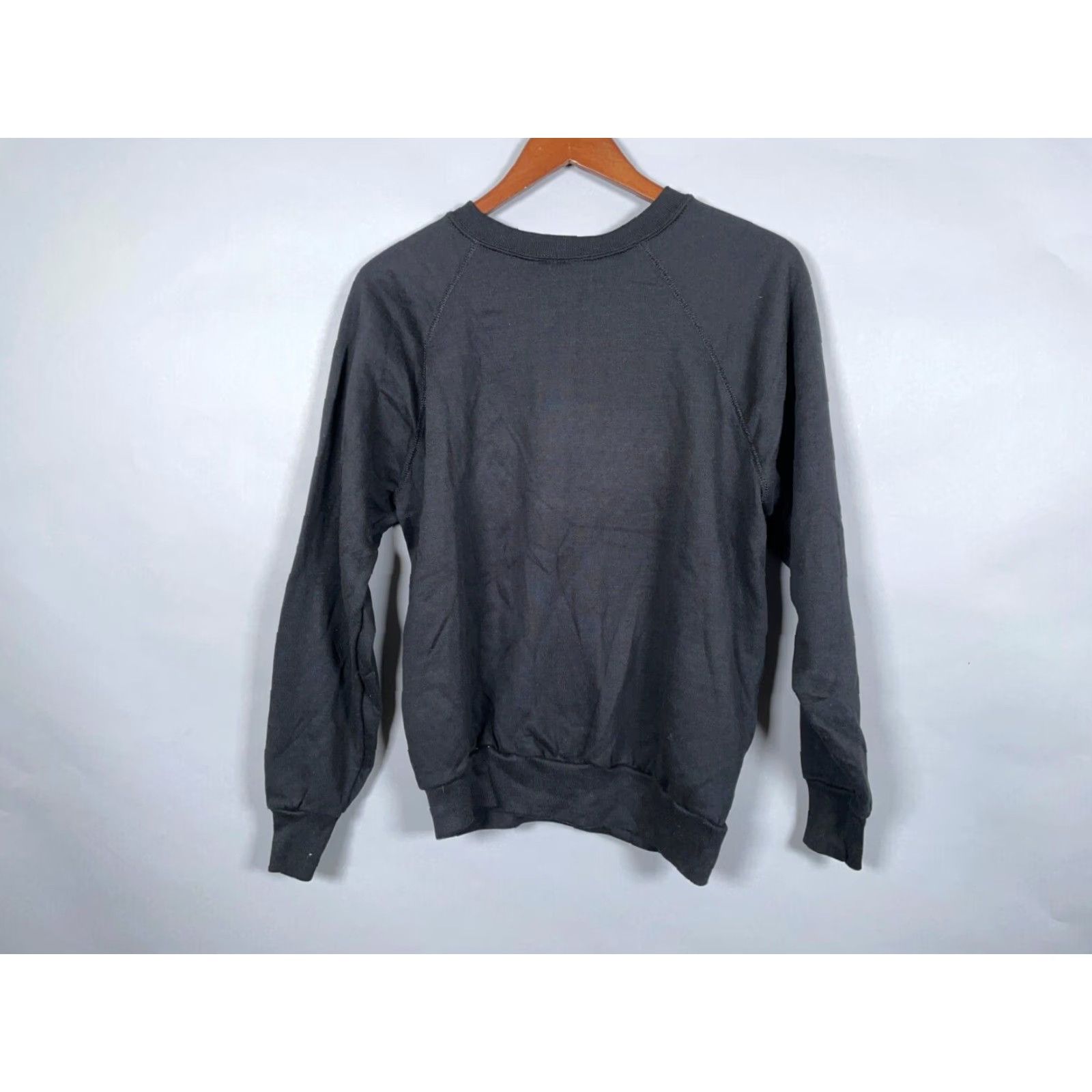 Tultex VINTAGE Tultex Floral Print Sweatshirt Womens Large Black Graphic Lightweight 80s Nature Casual Size L / US 10 / IT 46 - 2 Thumbnail