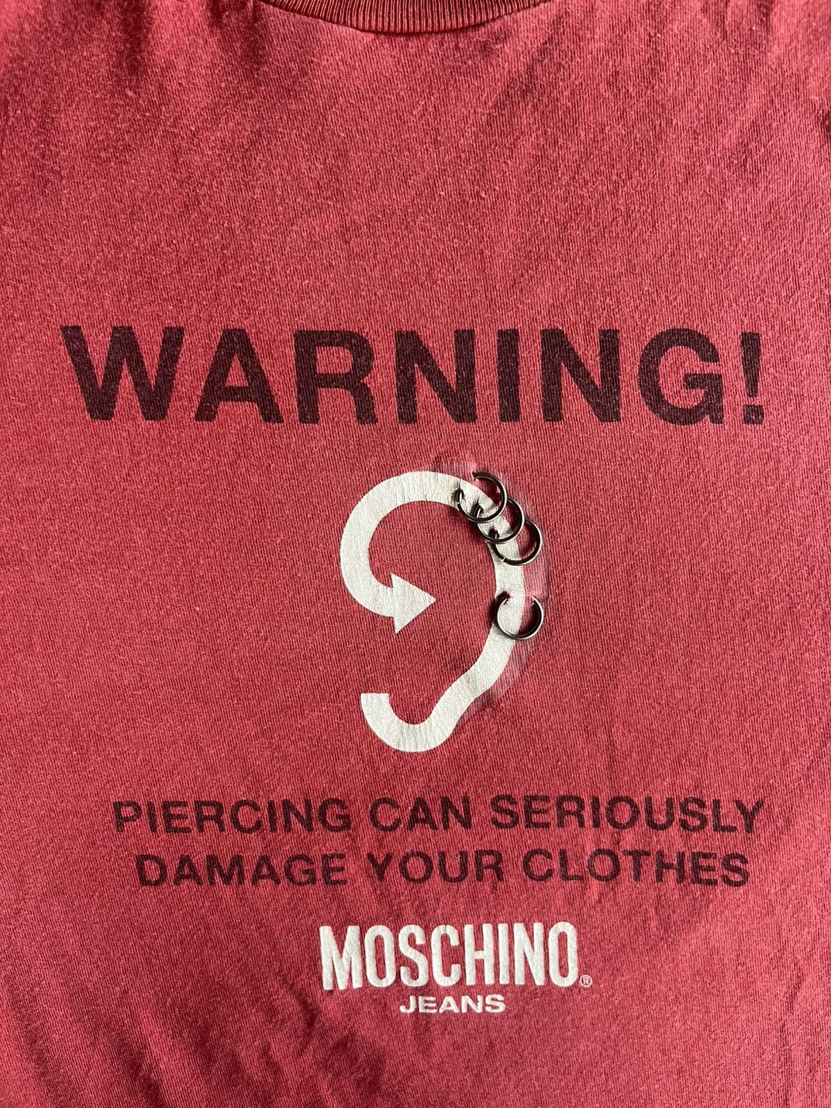 Moschino Vintage Moschino - Piercing T-Shirt Size US M / EU 48-50 / 2 - 5 Thumbnail