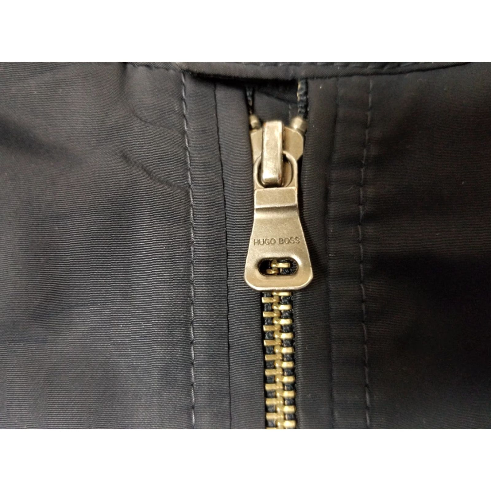 Hugo Boss HUGO BOSS Nylon Light Jacket SZ 42R Shirt Men Black Full Zip Crew Neck 27 Inch Top to Bottom 24 Inch Cross Chest Cross Shoulder 20 Inch Size US XS / EU 42 / 0 - 7 Thumbnail
