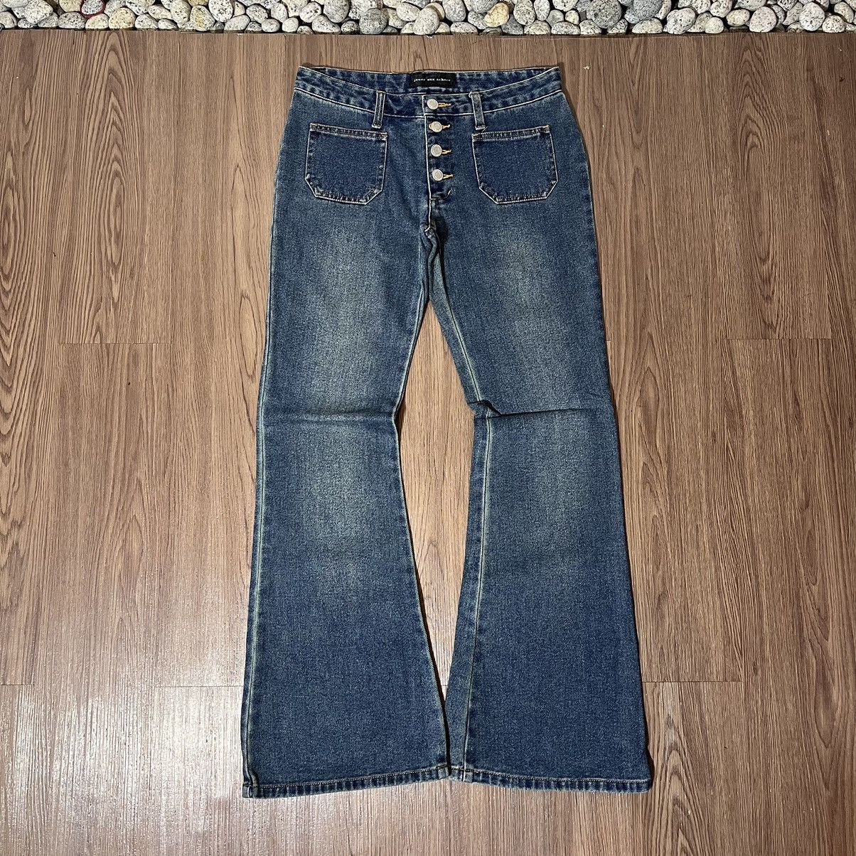 If Six Was Nine × Japanese Brand × Tornado Mart Jouer Aux Echecs japan front pocket flare jeans Size US 30 / EU 46 - 1 Thumbnail