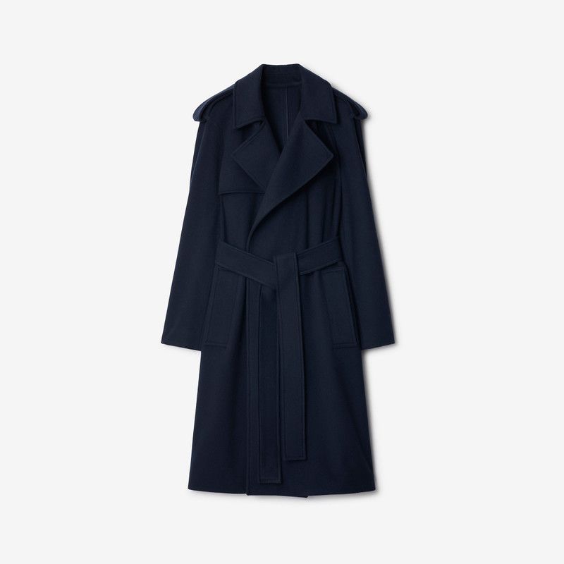Burberry o1w1db10326 Cashmere Wrap Coat in Navy Size M / US 6-8 / IT 42-44 - 1 Thumbnail